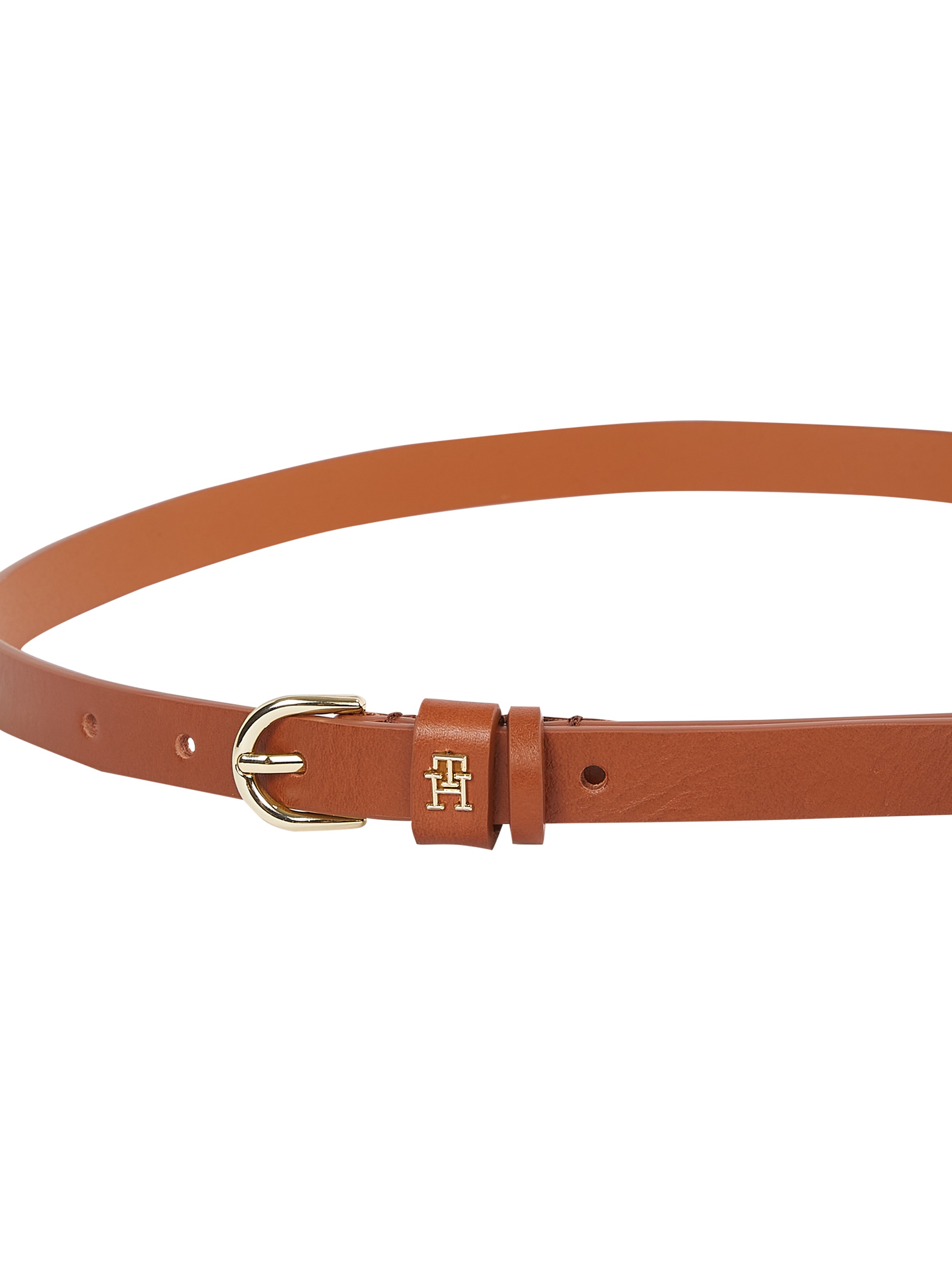 Tommy Hilfiger Ledergürtel »ESSENTIAL EFFORTLESS 1.5«, Ovale Einfachdornschließe, Logoemblem