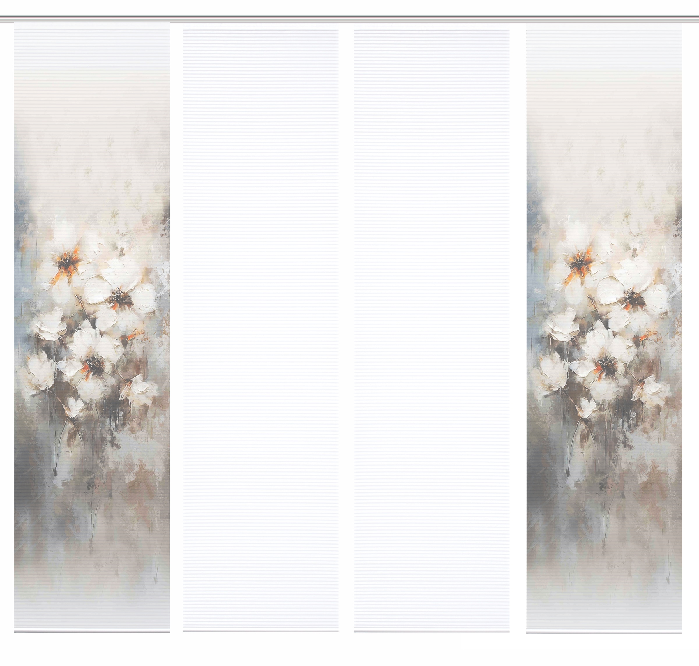 HOME in green Schiebegardine »ARISTEA« Paneelwagen 4 Stk. tlg. Bambusoptik, SET, recycelt, Digitaldruck