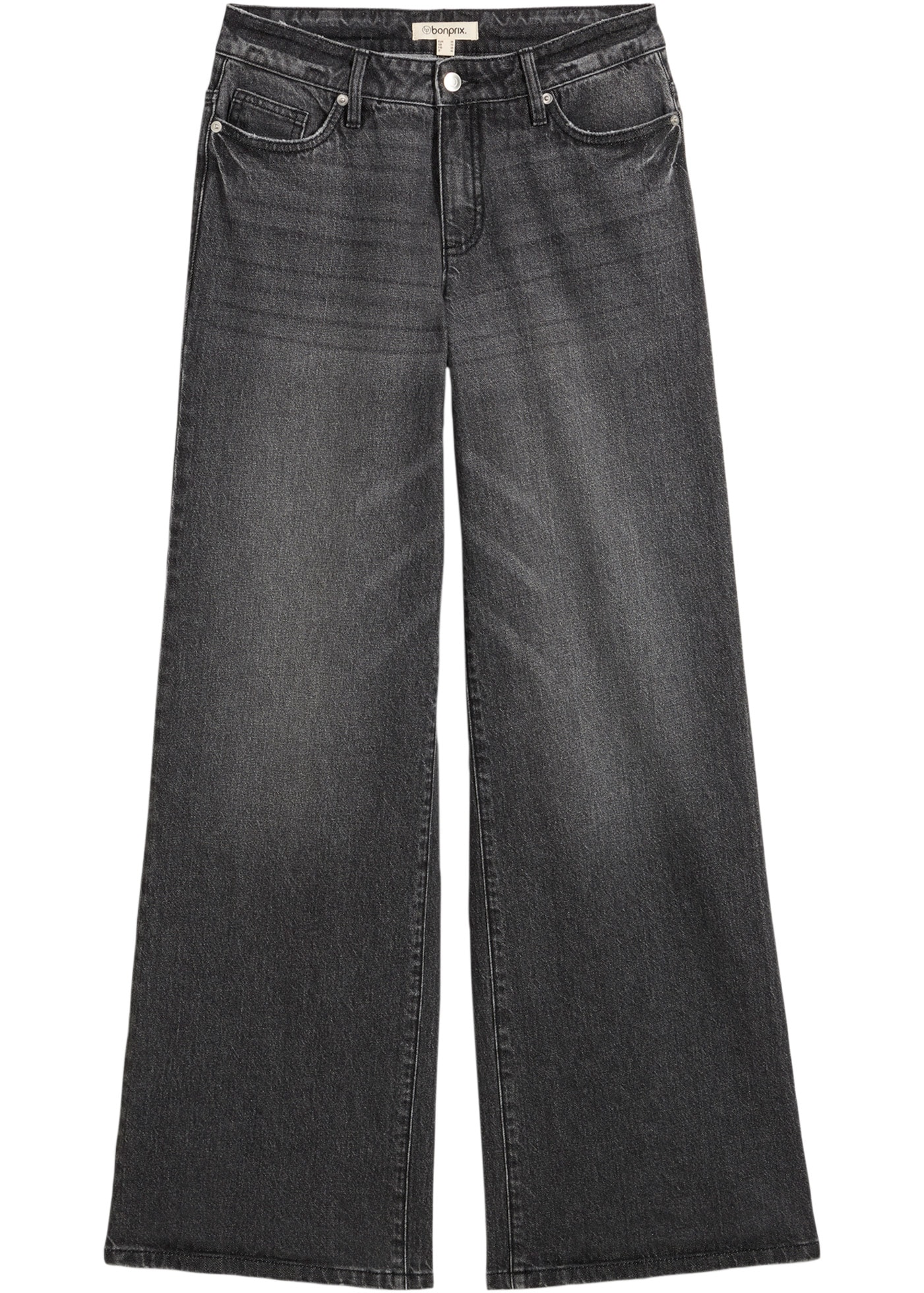 bonprix Weite Jeans 1 mittlere Bundhöhe, aus festem Baumwoll-Denim, mit Zip Fly und Knopf