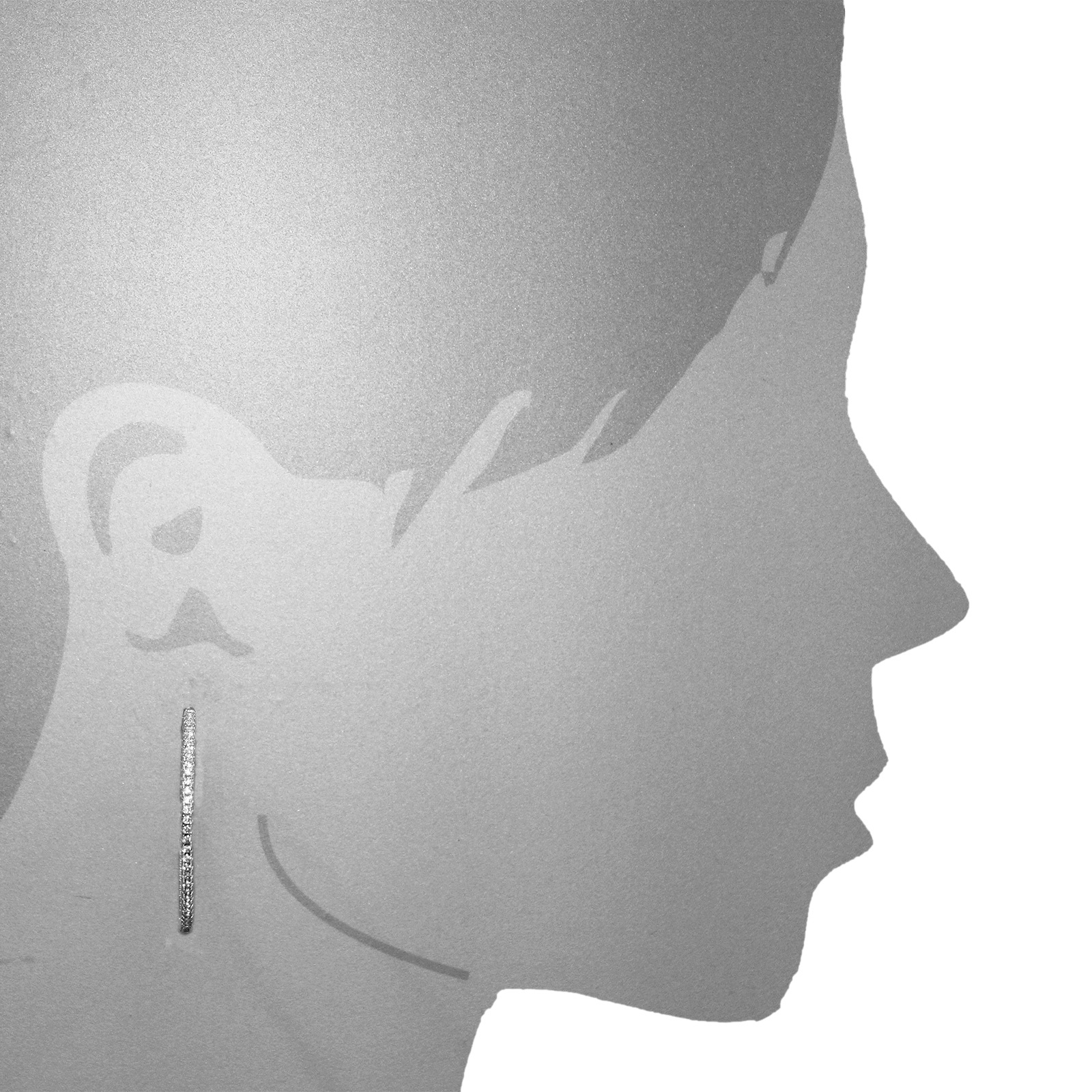 OSTSEE-SCHMUCK Klappcreolen »- Simone 40 mm - Silber 925/000 - Zirkonia«