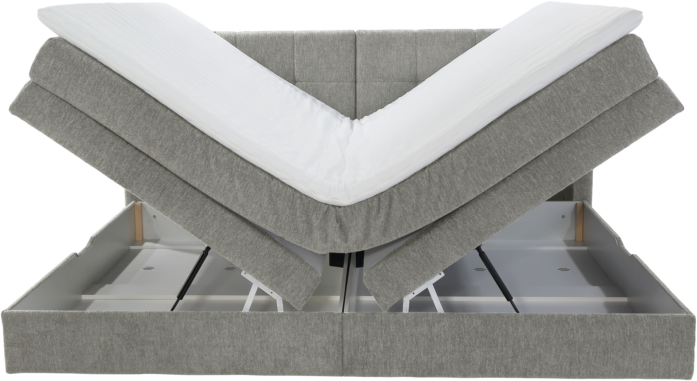 Jockenhöfer Gruppe Boxspringbett »Casa Grande in der Breite 240cm, Familienbett mit riesigem Bettkasten«, 7-Zonen-TTFK-Matratze, KS-Topper, verschiedene Härtegrade wählbar