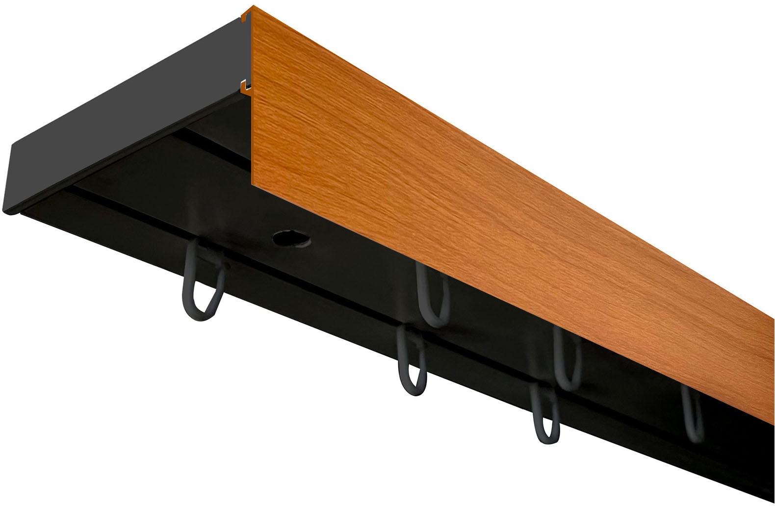SN DECO GROUP Gardinenschiene "Vorhangschiene SH (1) mit Blende 5 cm" 2 läufig-läufig Fixmaß