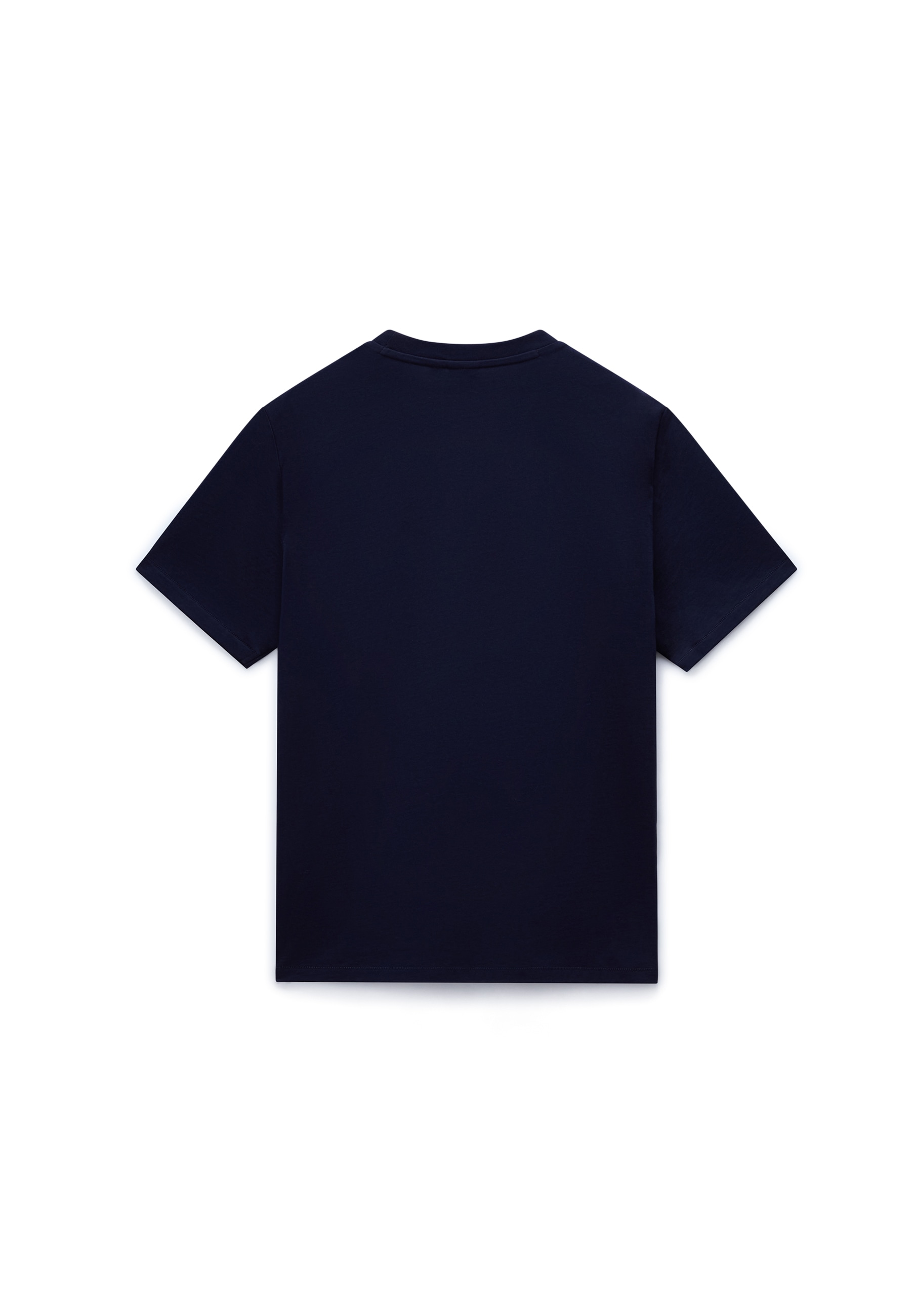 Napapijri T-Shirt mit Rundhalsausschnitt, Kurzarm, aus Baumwolle, gerader Abschluss