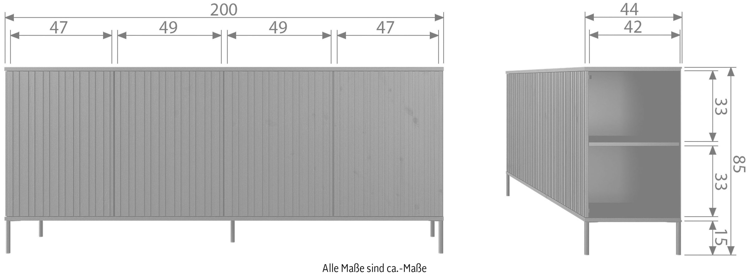 WOOOD Sideboard »New Gravure«