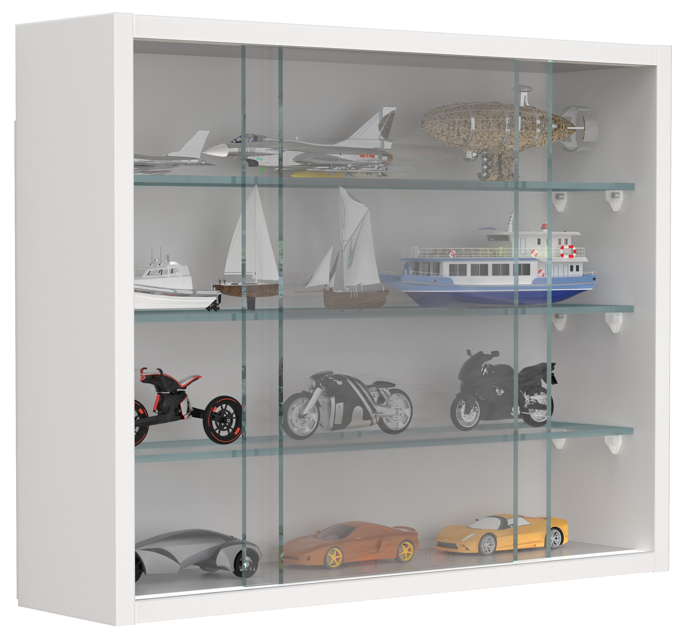 VCM Wandregal "Hängevitrine Wandvitrine Sammel Deko Drivalo S" 1 Stk. tlg.