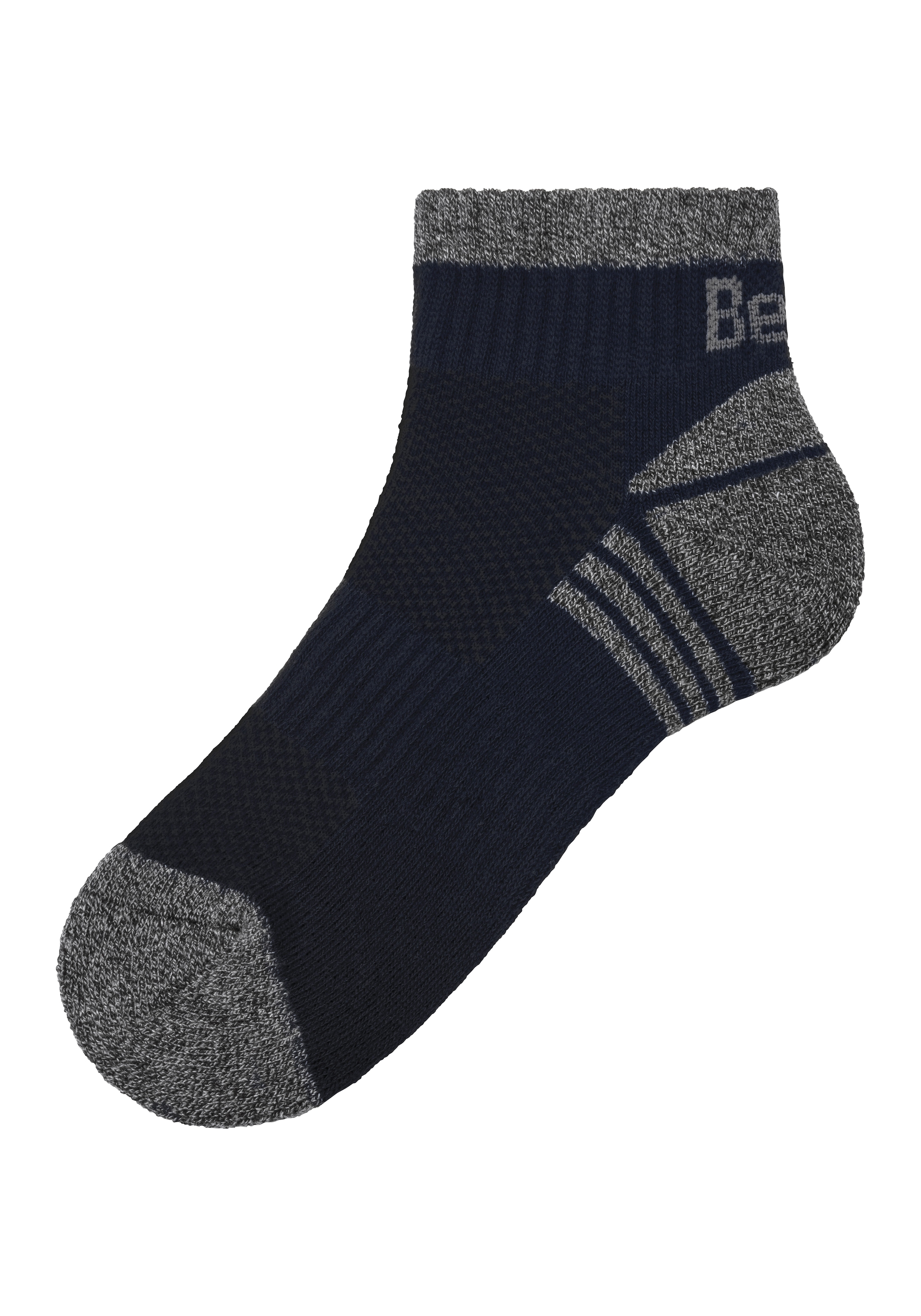 Bench. Kurzsocken, (Packung, 3 Paar), mit Mittelfußgummi und Pikee