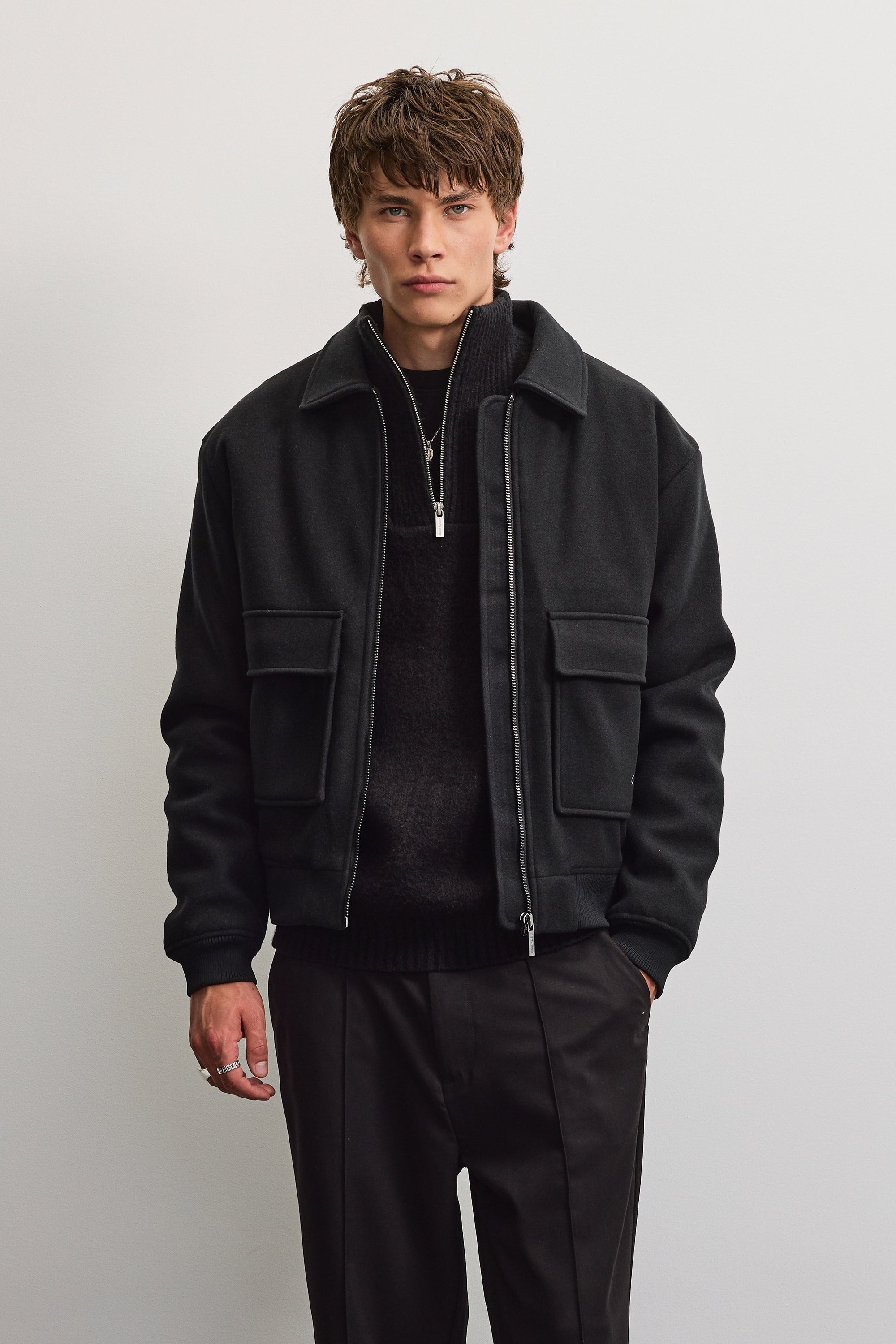 PEGADOR Bomberjacke »AIKEN WOOLOPTIC BOMBER JACKET« Kunstfaser, regular fit