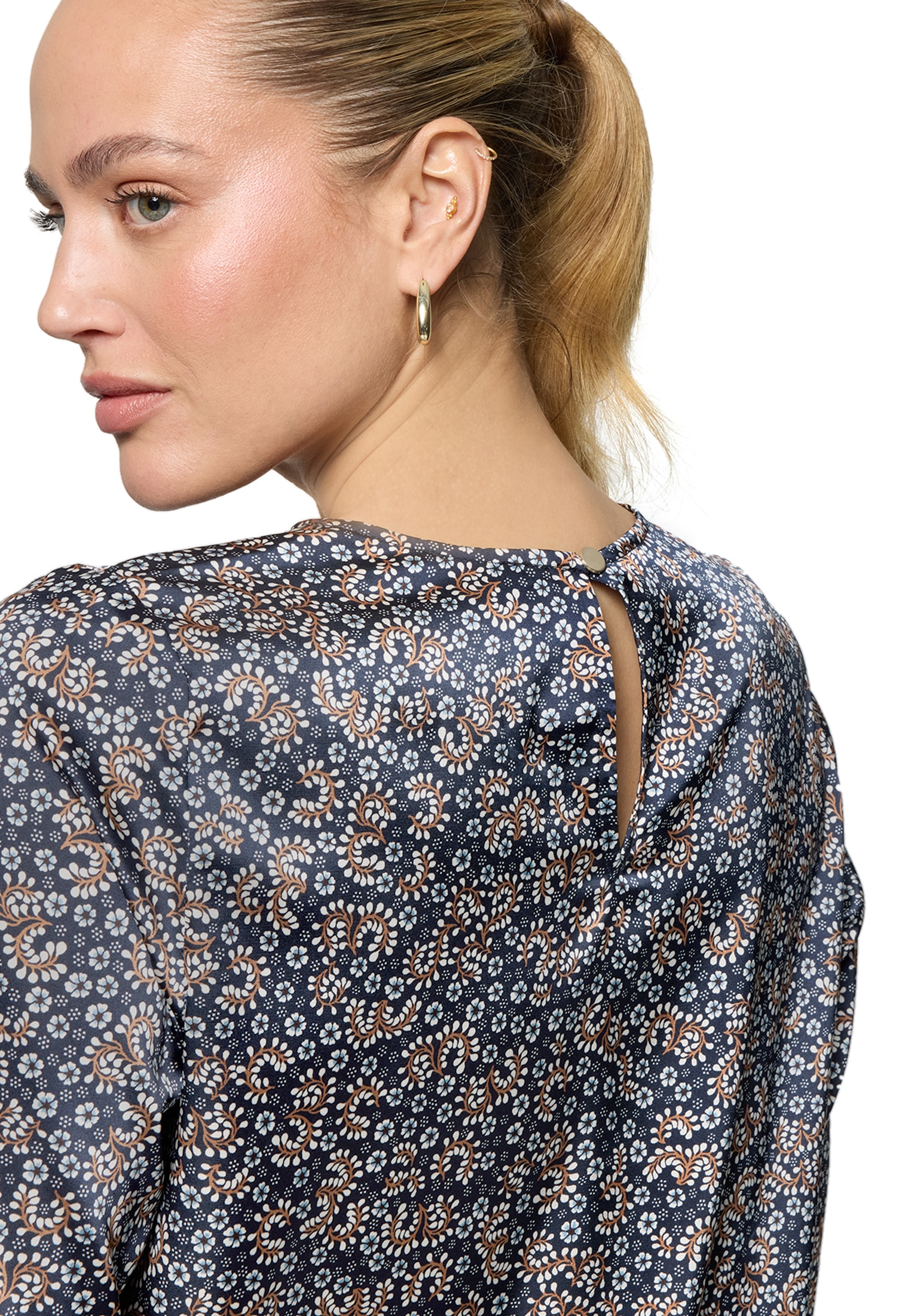 Zero Satinbluse »Satinbluse mit Druck«