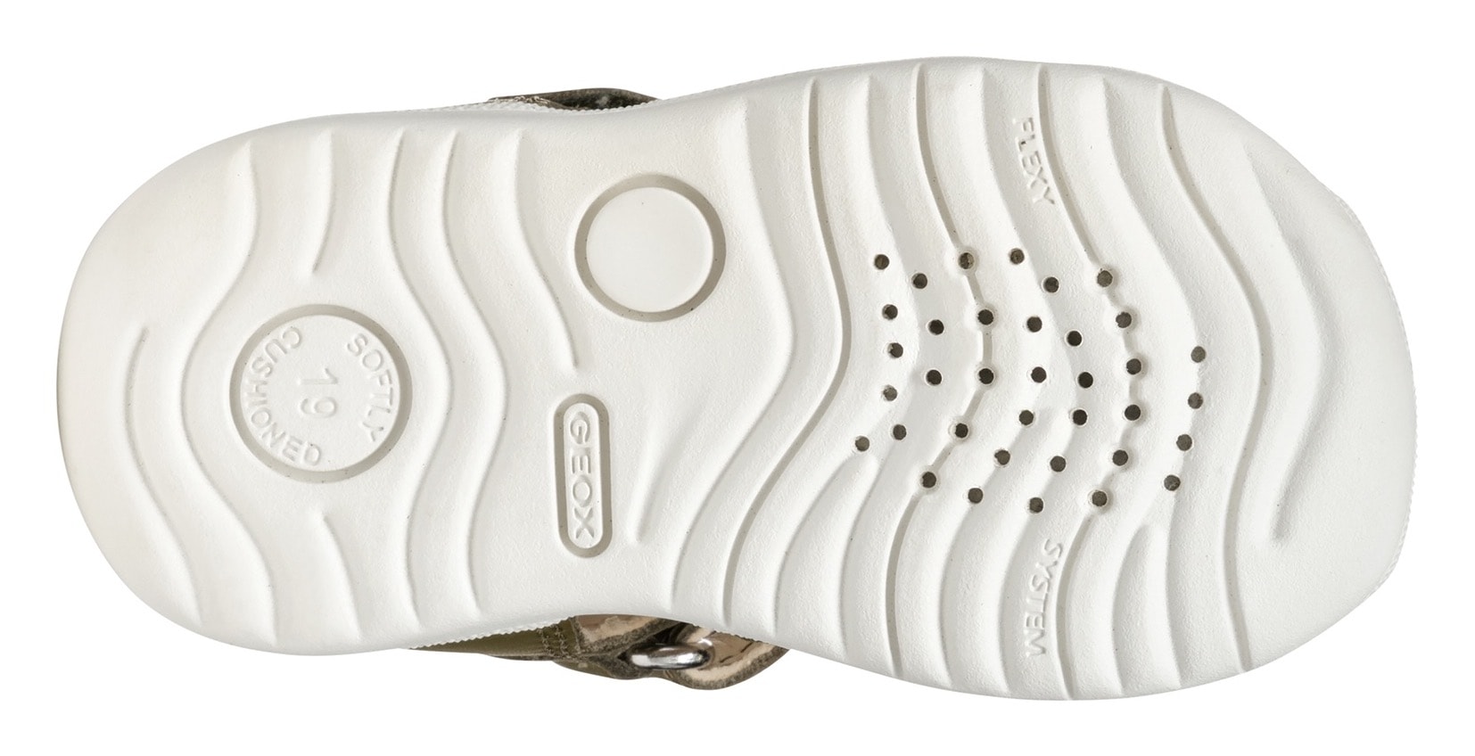 Geox Lauflernschuh »B SANDAL MACCHIA BOY«, Sandale, Babyschuh, Klettschuh mit bunten Riemchen