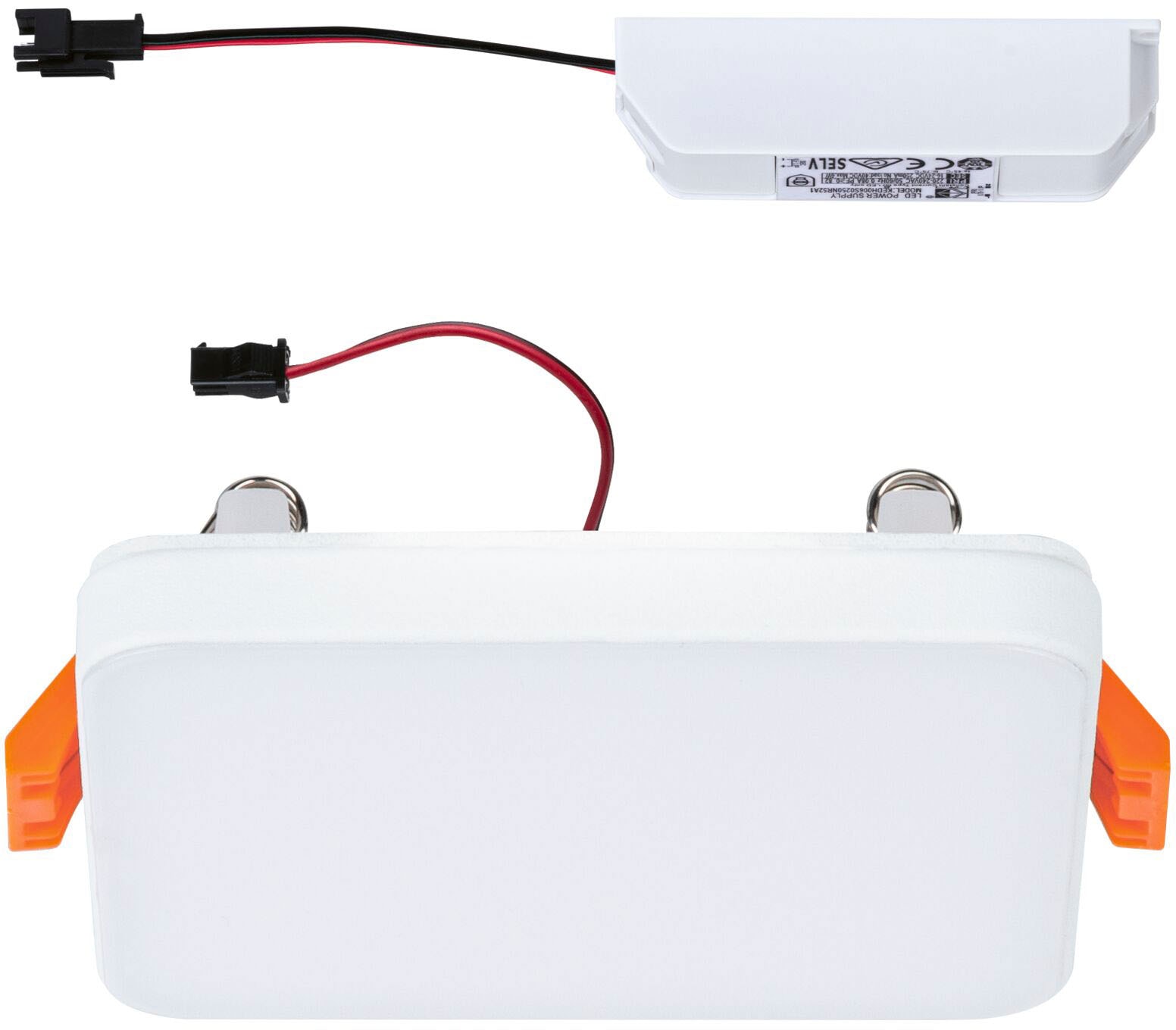 Paulmann LED Einbauleuchte »VariFit Veluna Edge IP44 eckig 90x90mm 450lm 3000K Weiß«, 1 flammig, VariFit IP44 eckig 90x90mm 450lm 3000K Weiß