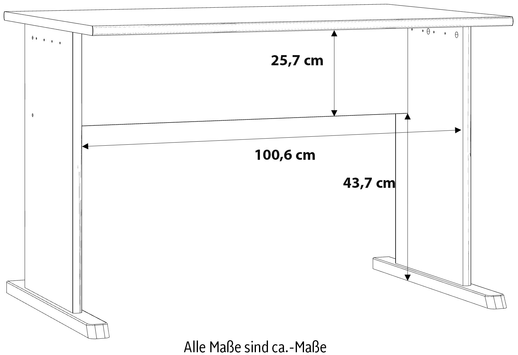 FORTE Schreibtisch »Tempra« Breite 108 cm