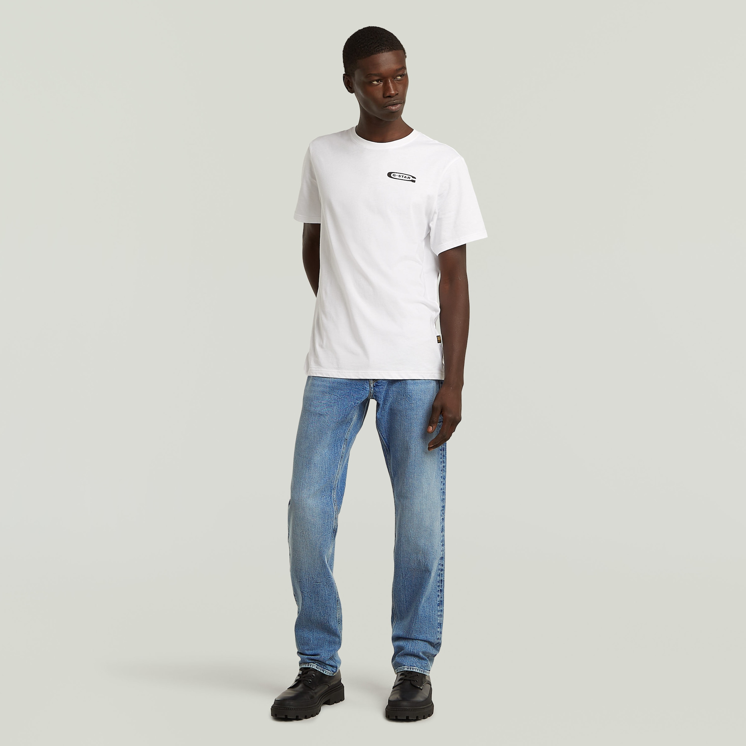 G-STAR Straight-Jeans »Mosa Straight« mit hellen Nähten