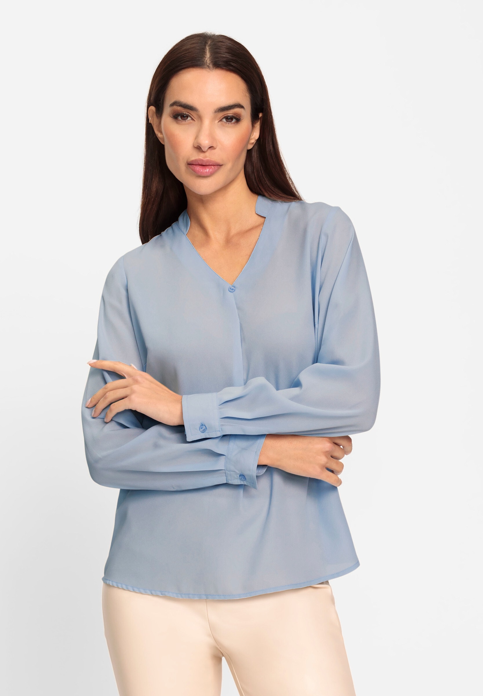 heine Klassische Bluse »Bluse Schlupf-Bluse mit Stehkragen«