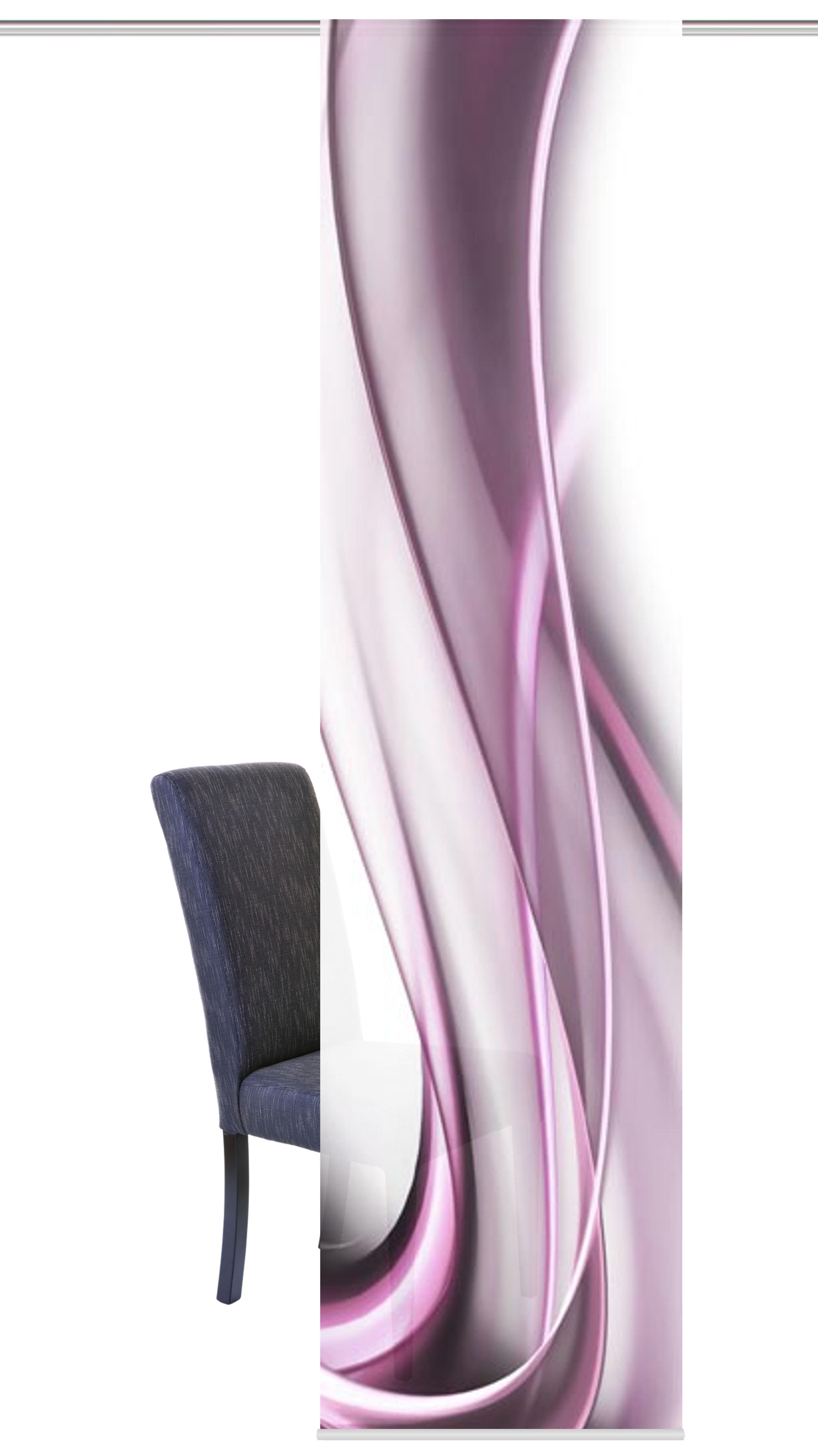 HOME WOHNIDEEN Schiebegardine »ONDA« Klettband 1 Stk. tlg. HxB: 245x60, inkl. Befestigungszubehör