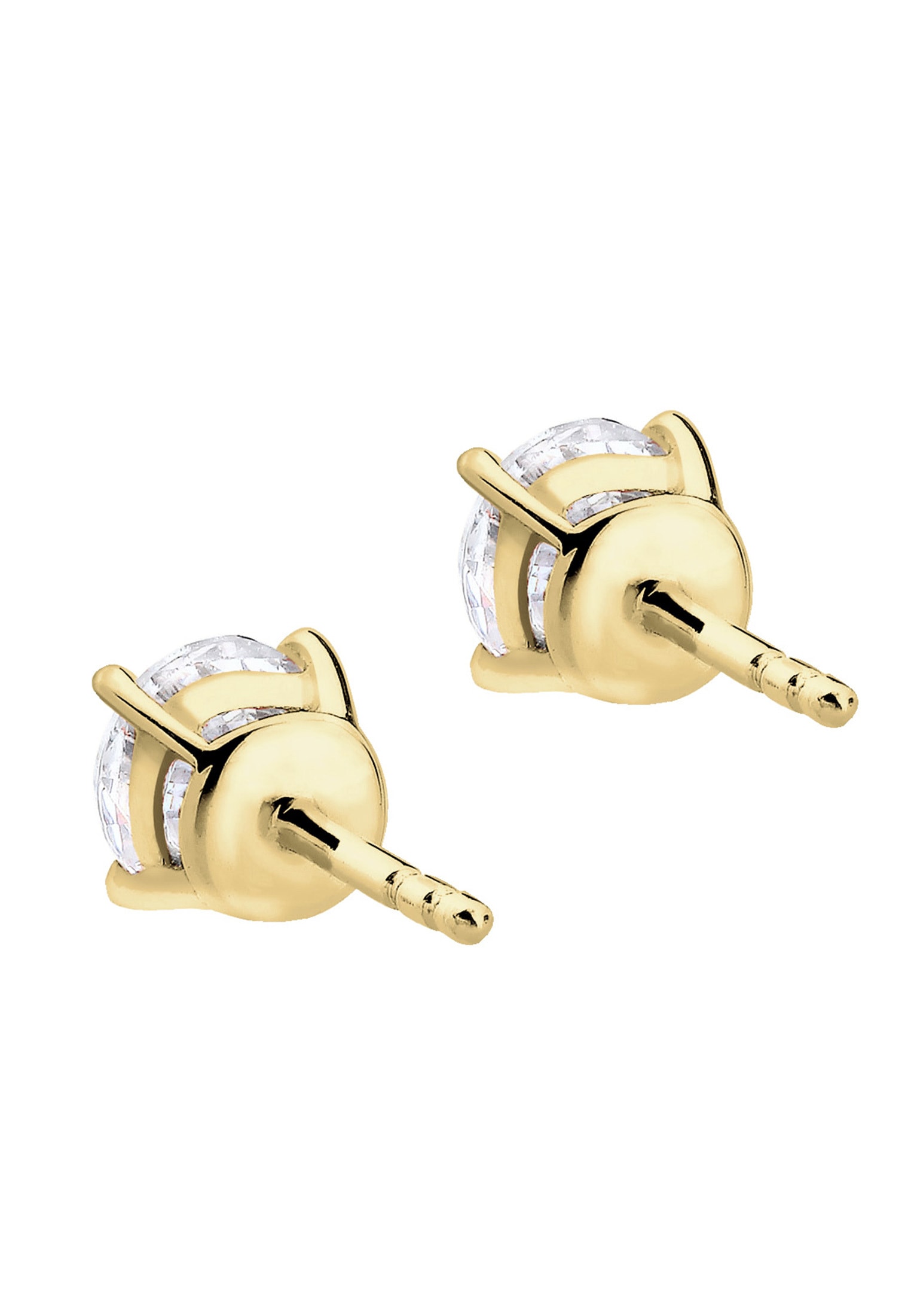 Elli Premium Paar Ohrstecker »Ohrringe Zirkonia Basic Luxus Zeitlos 375 Gelbgold«
