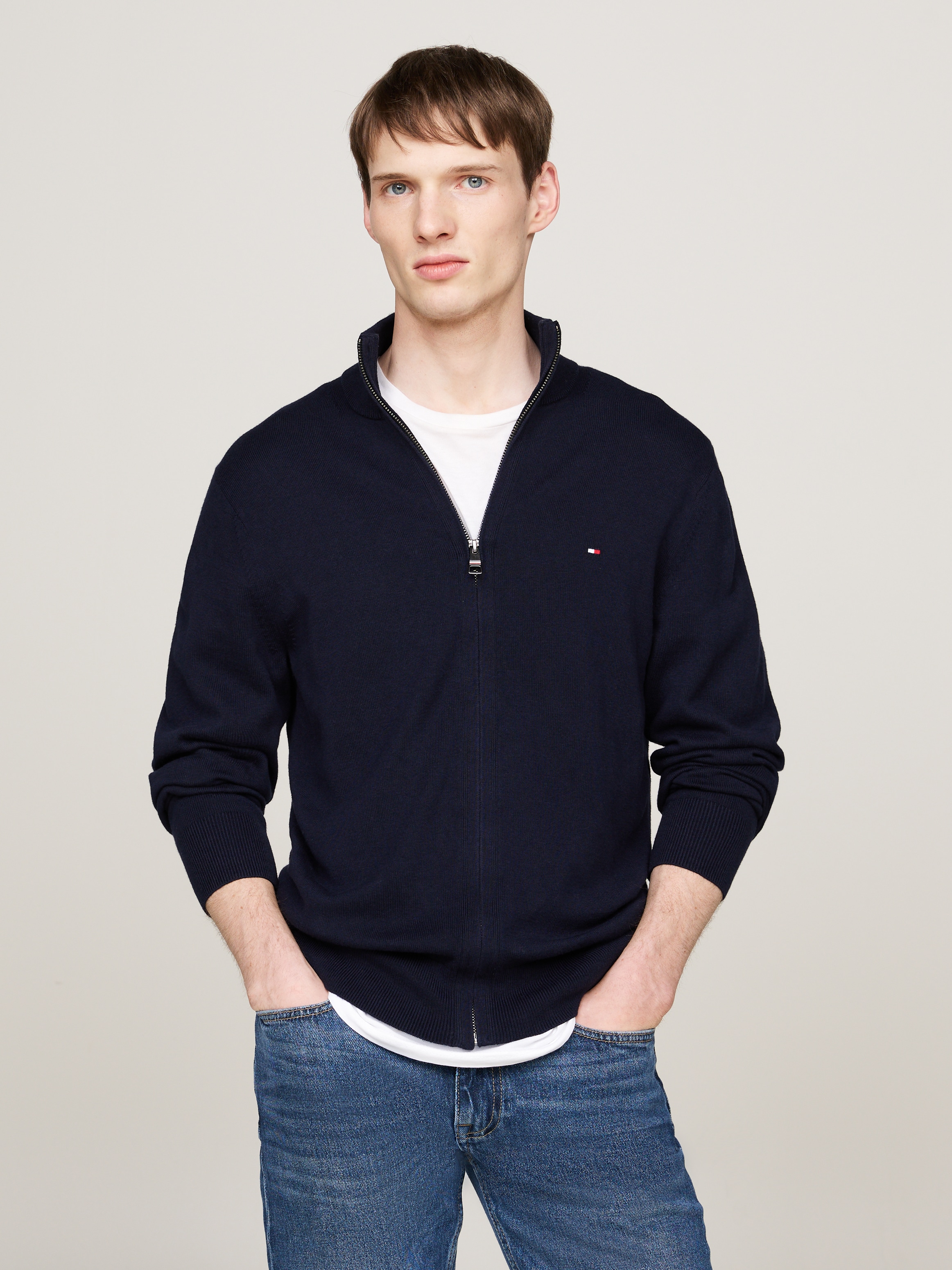 Cardigan »PIMA ORG CTN CASHMERE ZIP THRU«