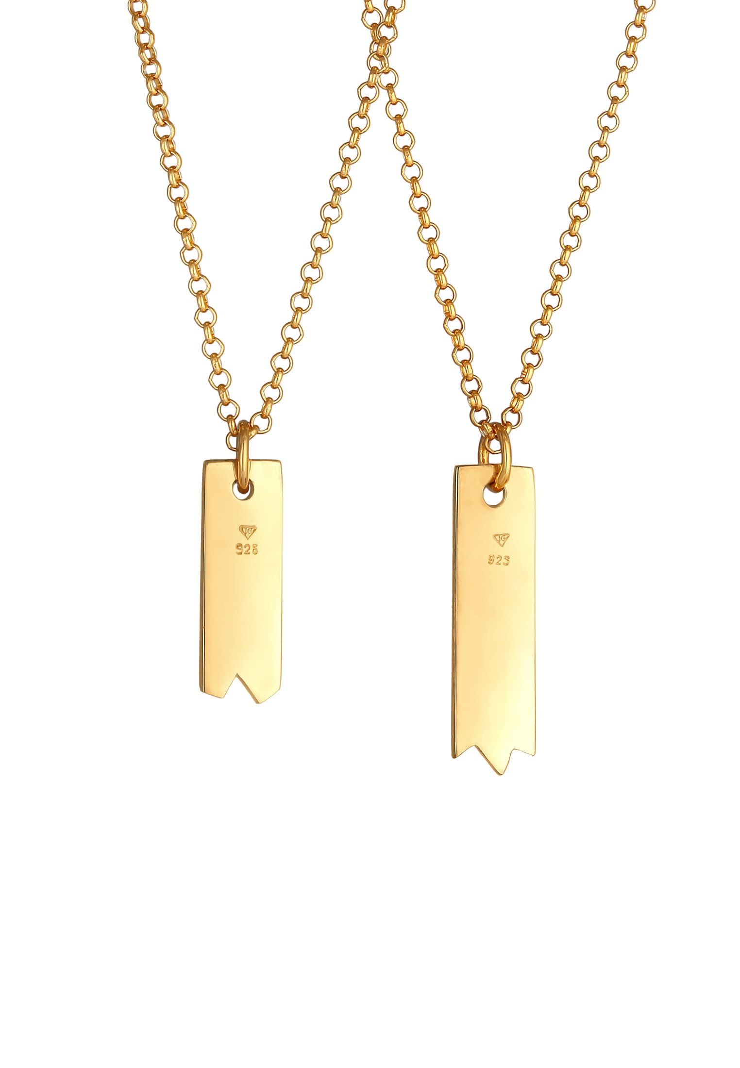 Elli Ketten-Set »Halskette Barren Partner Freundschaft Set (2 tlg) 925 Silber«