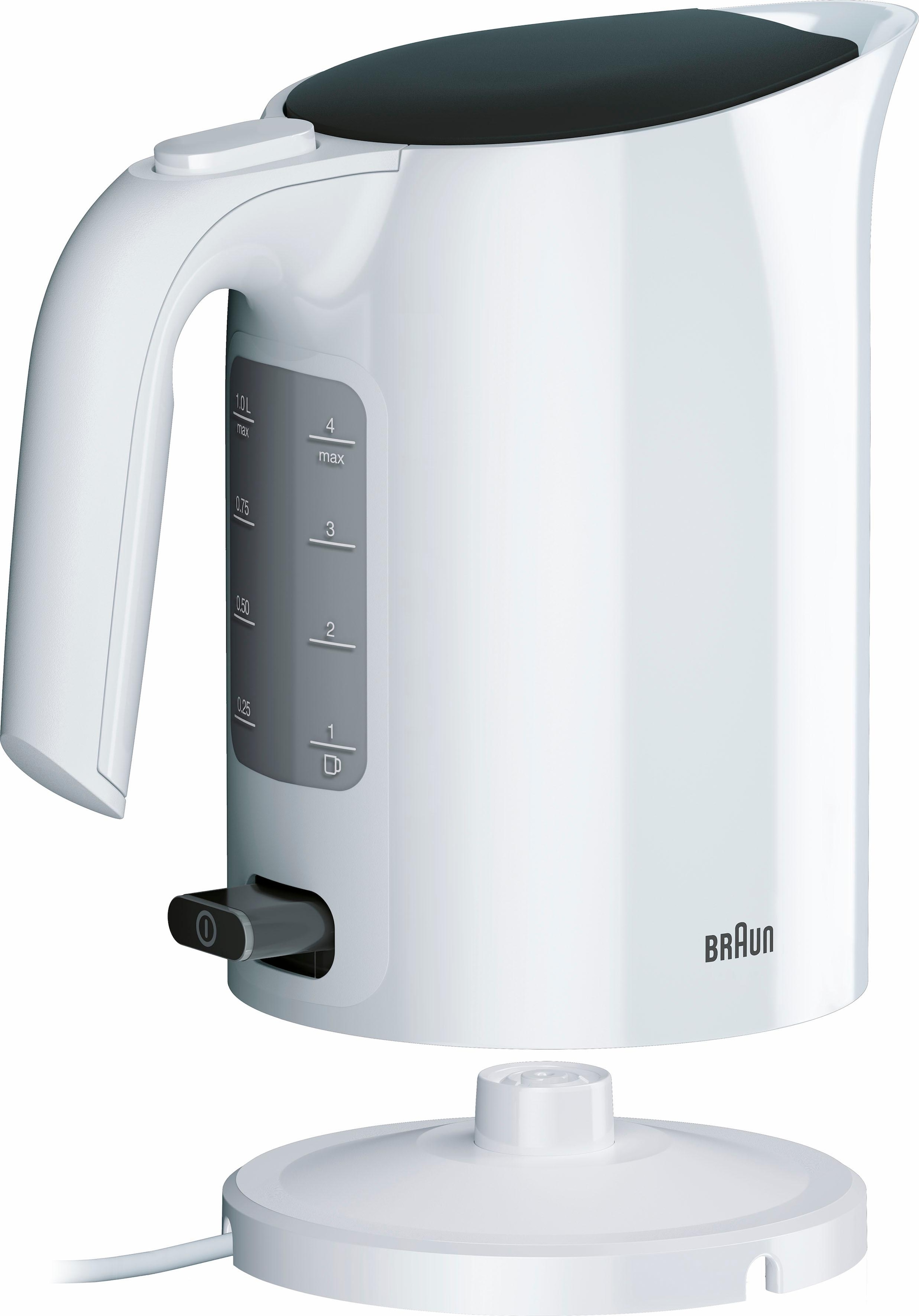 Braun Wasserkocher »WK 3000 WH«, 1 l, 2200 W mit 3 Jahren XXL Garantie | Wasserkocher