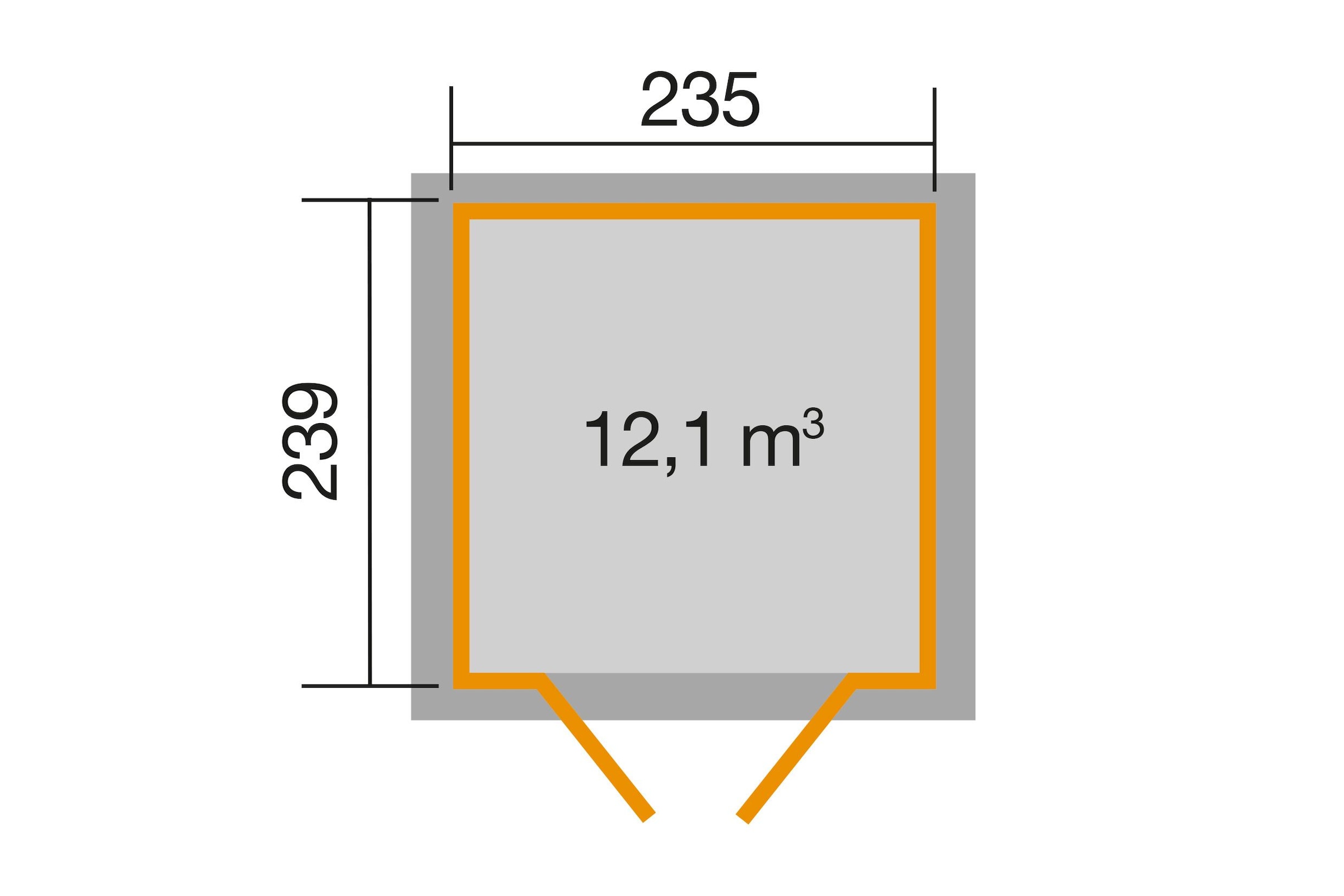 weka Gartenhaus »264 Gr. 2, 21 mm, natur«