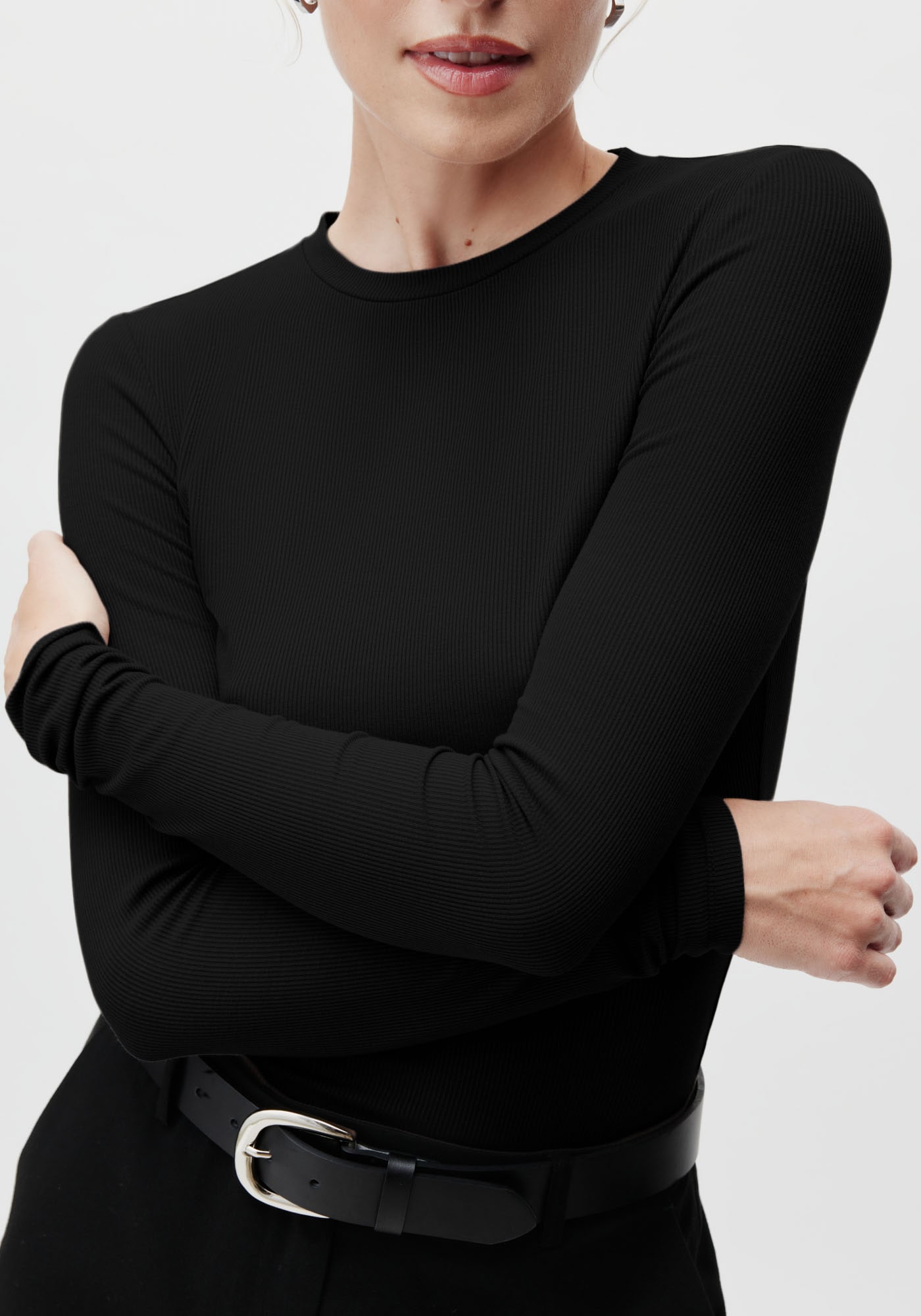 LeGer Longsleeve »Cinzia, LeGer by Lena Gercke« Rundhals, schmale Passform