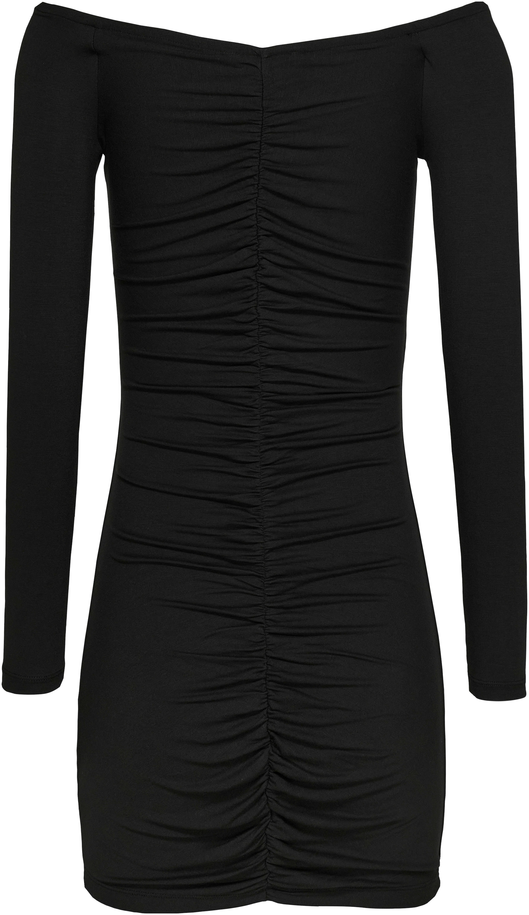 Tommy Jeans Jerseykleid »TJW OFF SHOULDER GATHER BODYCON«, mit Tommy Jeans Flagge