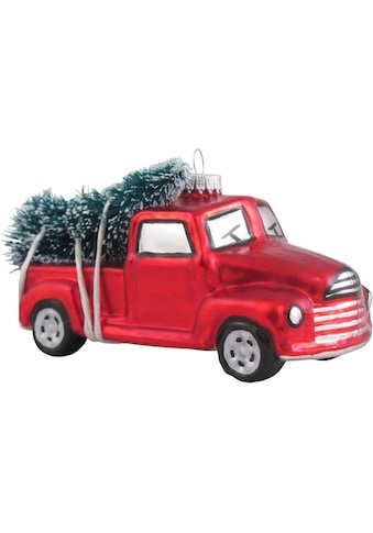 Christbaumschmuck »Pickup mit Weihnachtsbaum, Weihnachtsdeko rot, Christbaumschmuck«,...