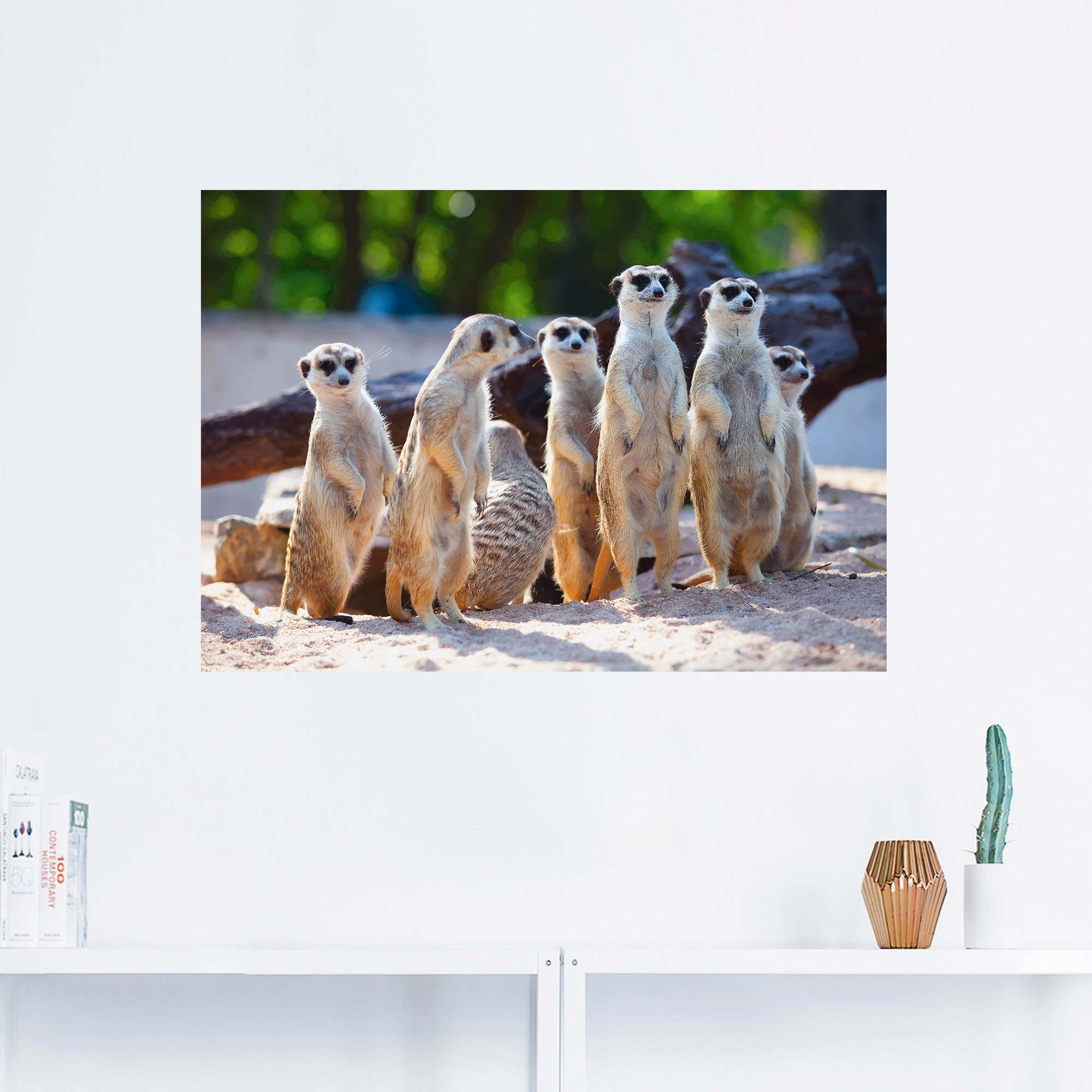 Artland Wandbild »Erdmännchenfamilie«, Wildtiere, (1 St.), als Poster, Wandaufkleber in verschied. Größen