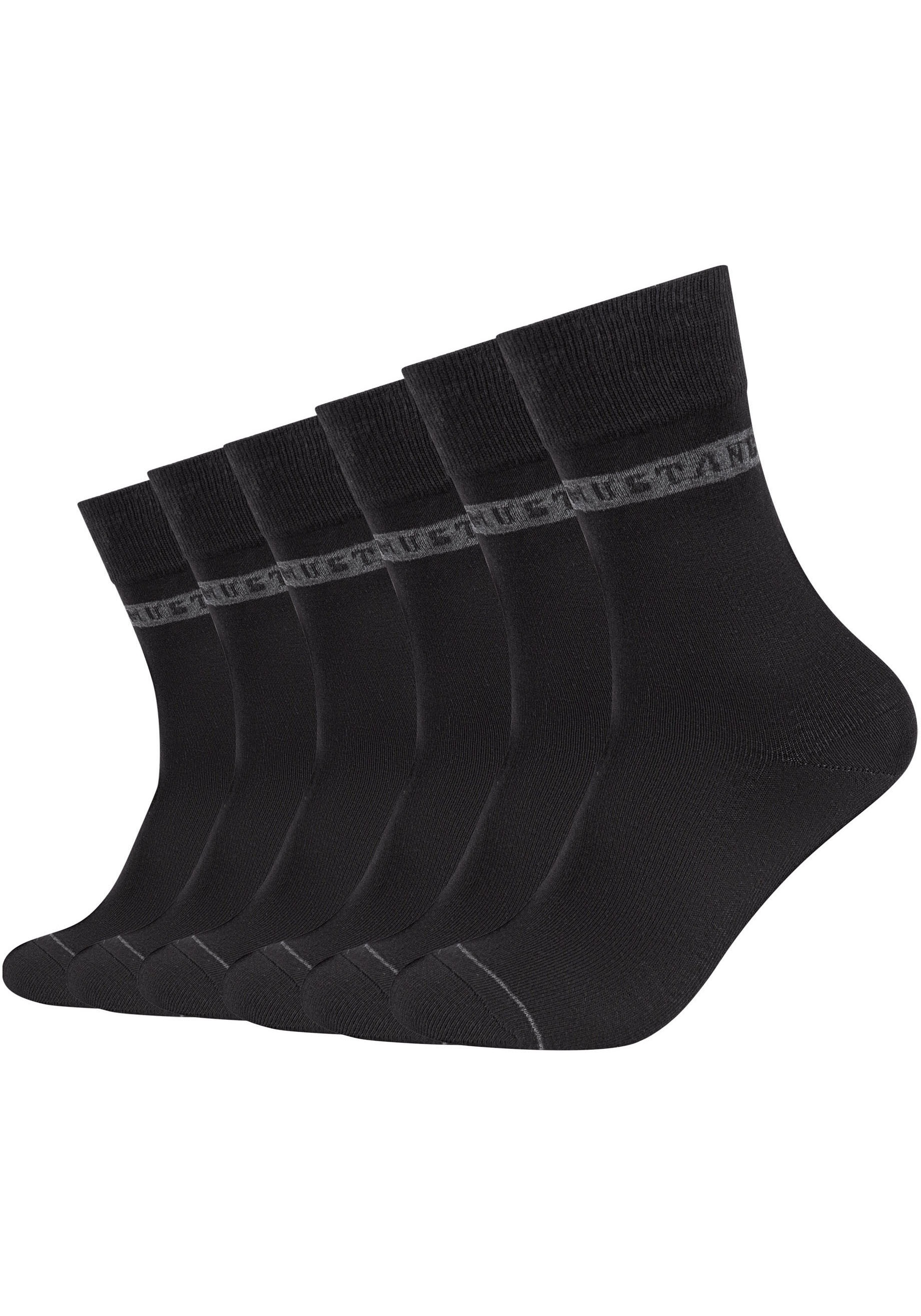 MUSTANG Socken, (6er Pack), mit Weicher und elastischer Komfortbund