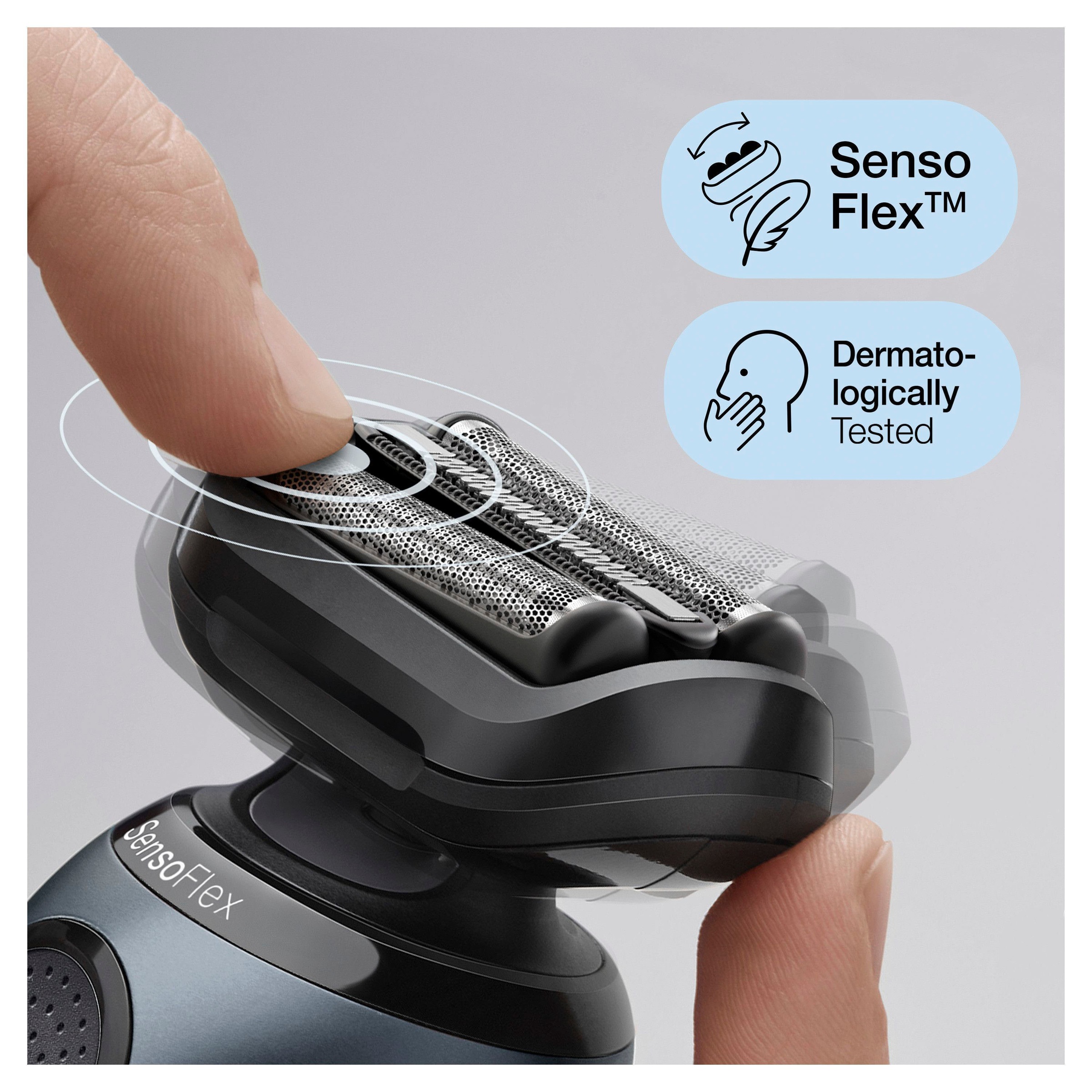 Garantie XXL 2 SensoFlex, St. Jahren SmartClick- 61-N4500cs«, Aufsätze, Braun Wet&Dry Elektrorasierer »6 mit Präzisionstrimmer, 3
