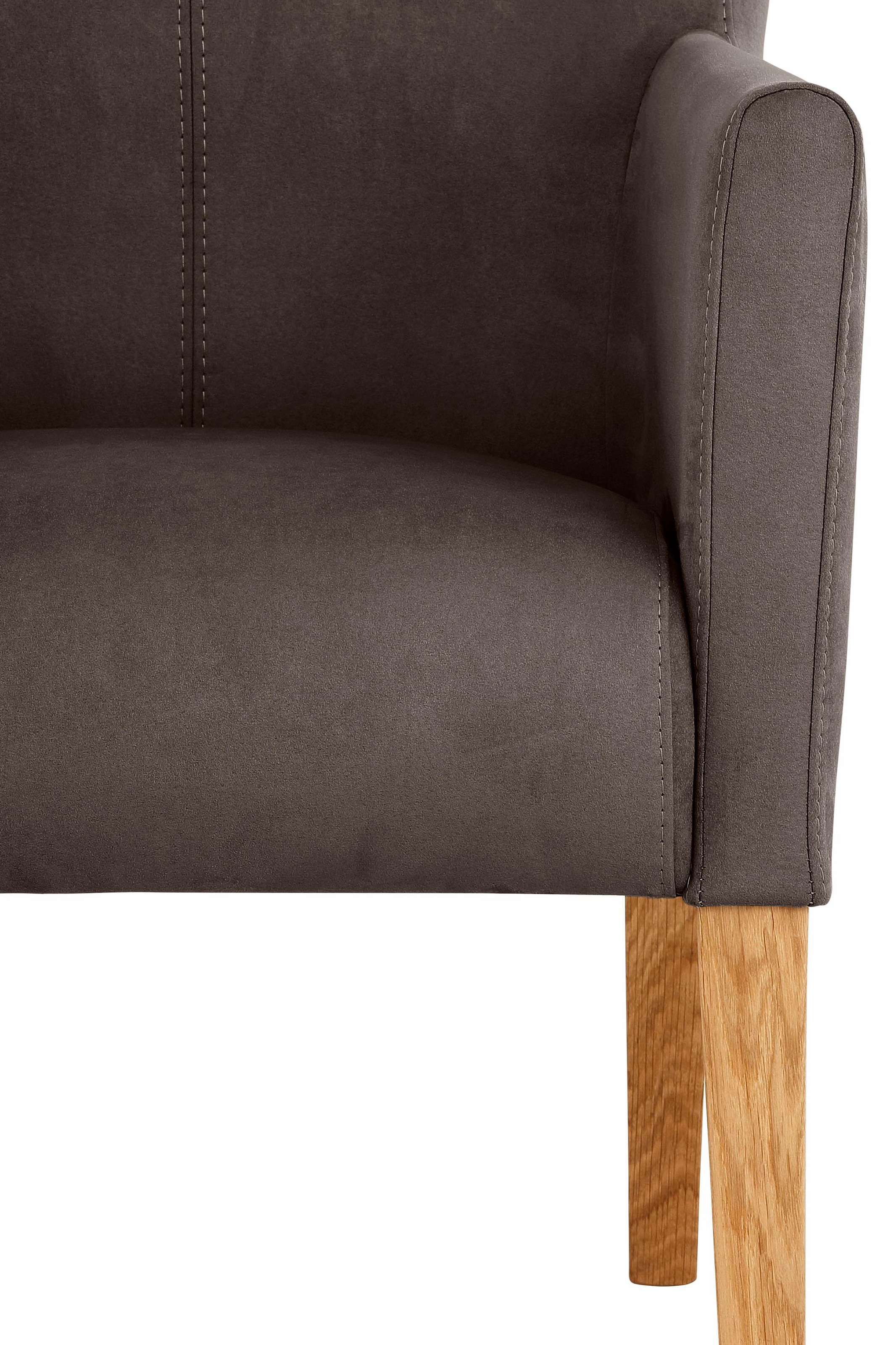 Home affaire Armlehnstuhl »King BESTSELLER!«, Luxus-Microfaser, Esszimmerstuhl mit bequemer Polsterung, Esszimmersessel mit Armlehnen
