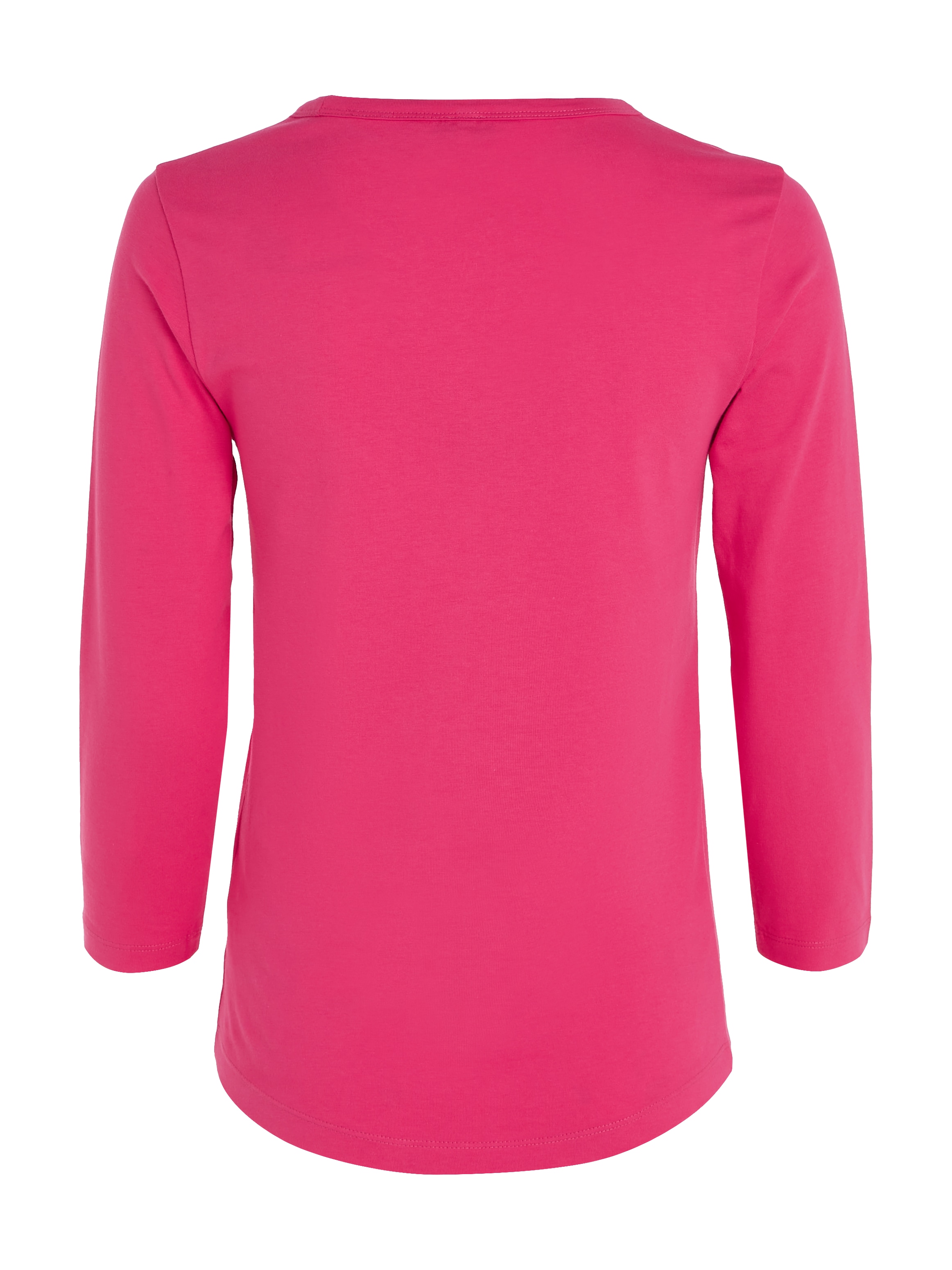 Tommy Hilfiger Langarmshirt »SLIM SIGNATURE OPEN NK 3/4SLV«, mit Tommy Hilfiger Signature Logo-Schriftzug