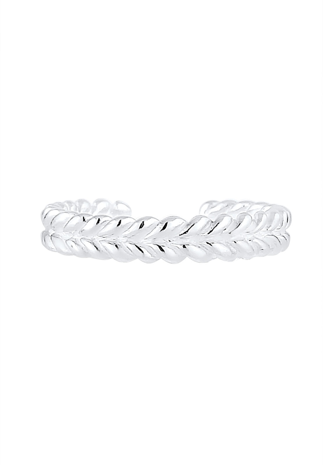 Elli Schmuckset »Ring Zehenring Geflochten Geo Sommer Strand 925 Silber«