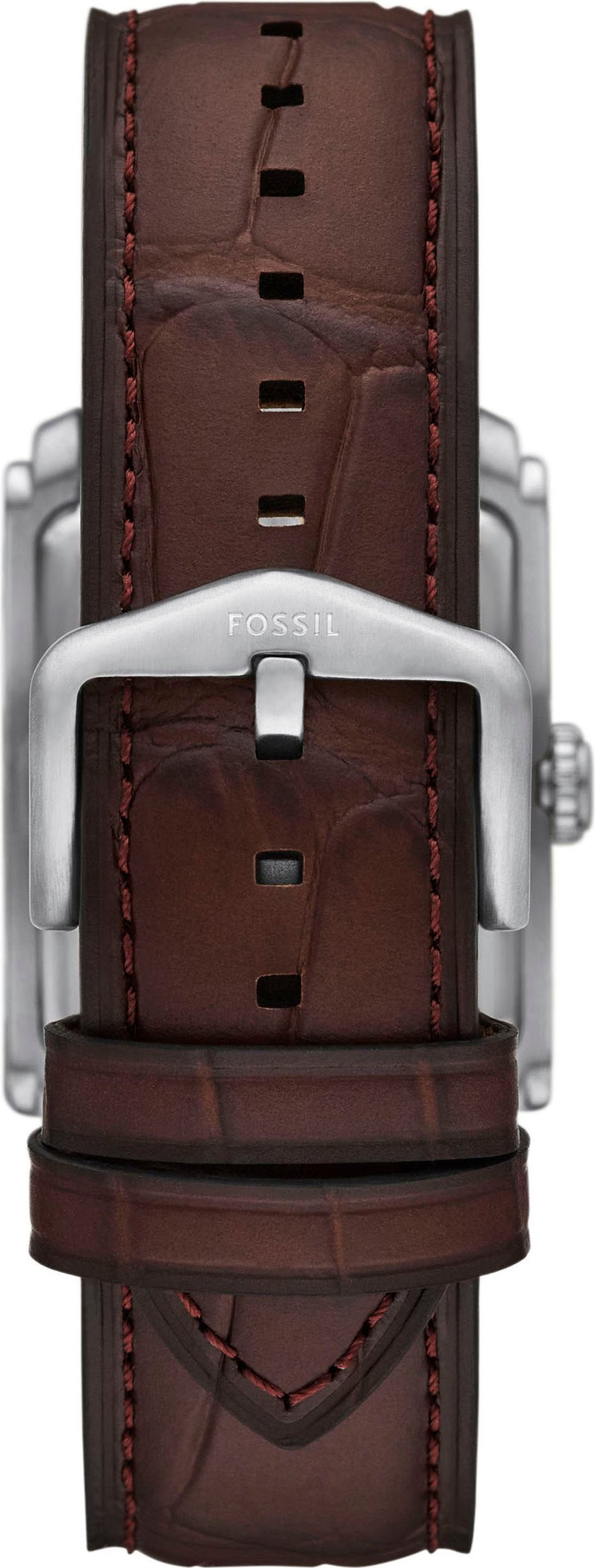 Fossil Quarzuhr »CARRAWAY«, Armbanduhr, Herrenuhr, Lederarmband, analog