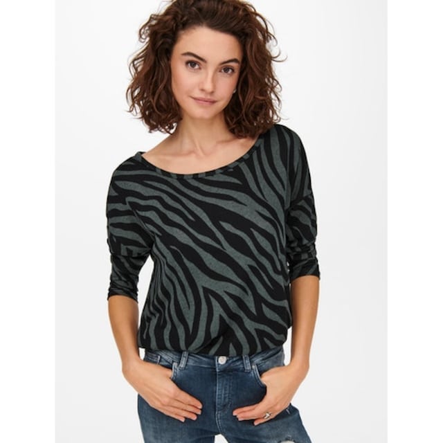 ONLY ♕ bei AOP »ONLELCOS TOP 3/4-Arm-Shirt 4/5 JRS«