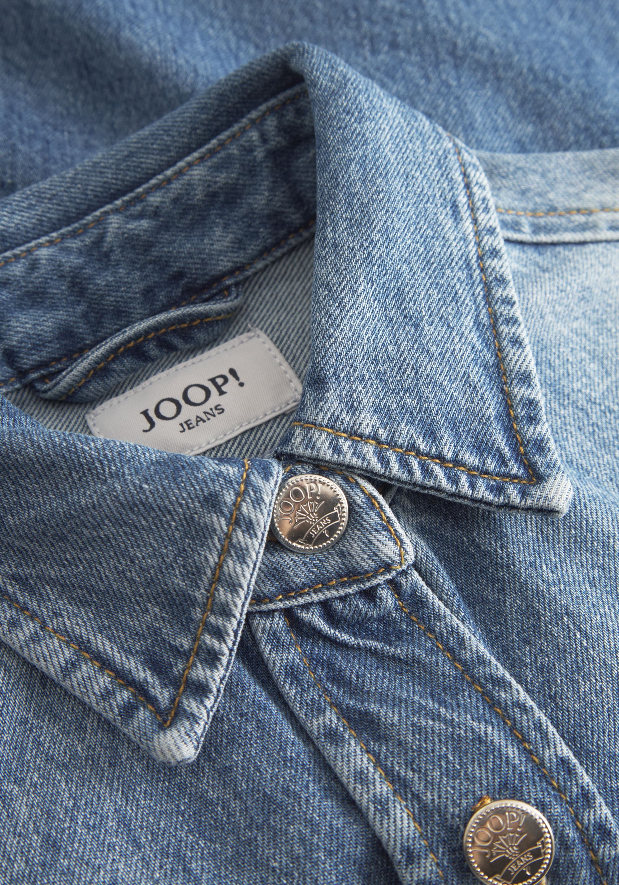 Joop Jeans Jeansbluse »Udela«, mit bestickter Ziertasche