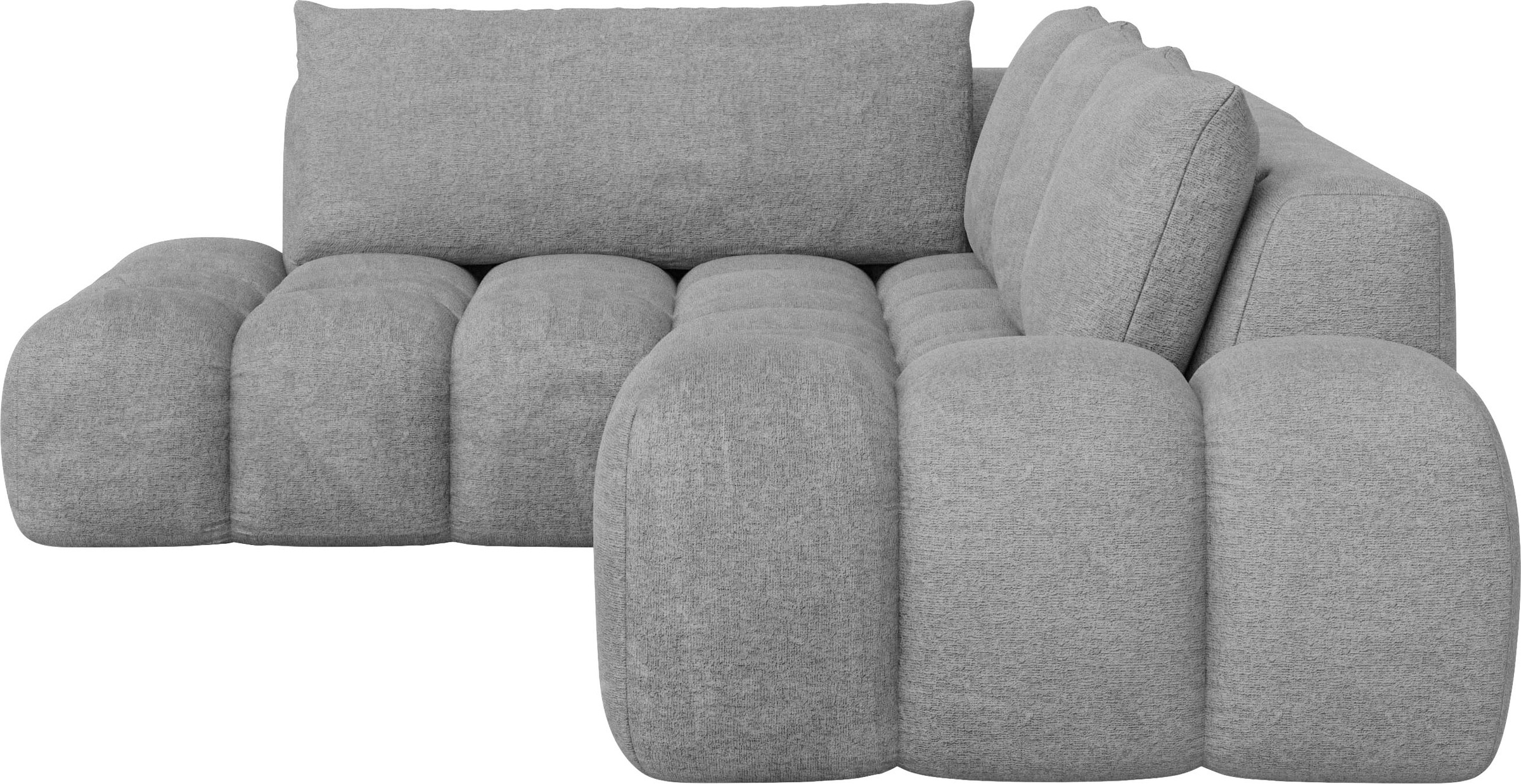 INOSIGN Ecksofa »AZITA Designsofa, elegant und bequem L-Form, Bubble-Optik«, lose Rückenkissen, traumhafte Steppung, Maße B/T/H: 352/210/72 cm