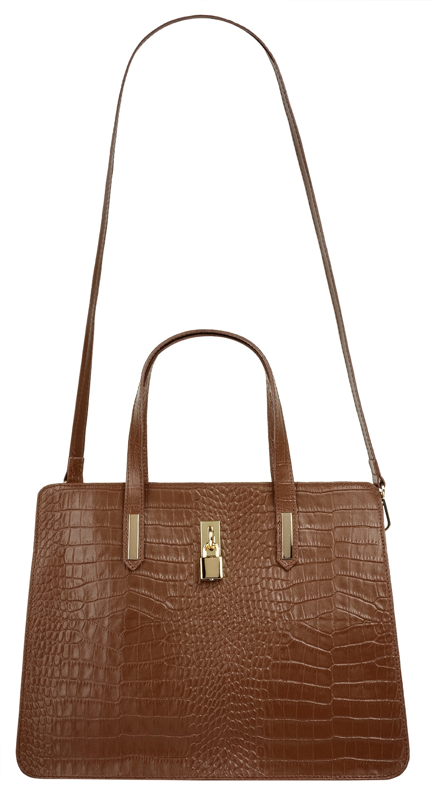 Cluty Henkeltasche echt Leder, Made in Italy