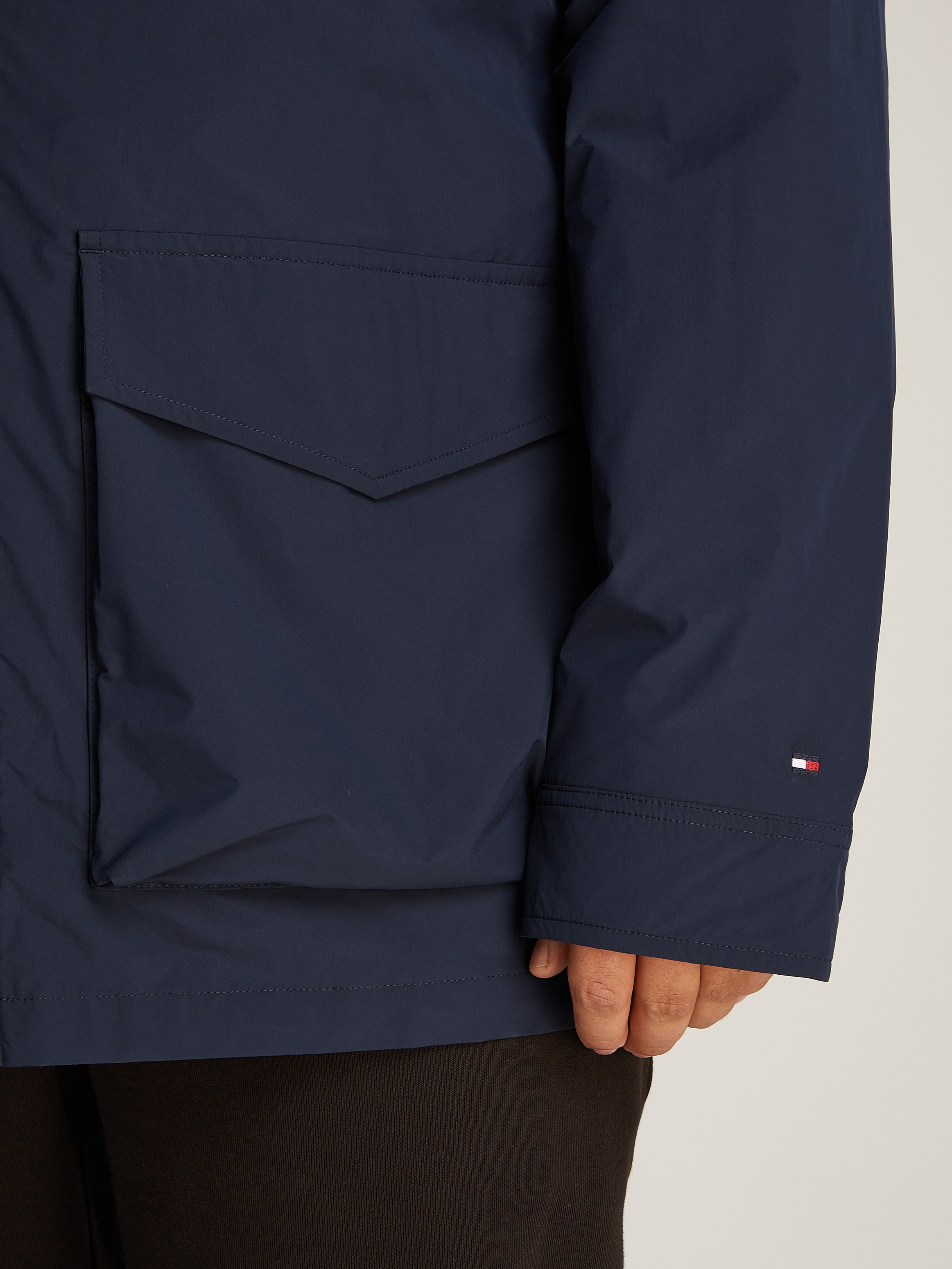 Tommy Hilfiger Big & Tall Allwetterjacke »BT-LW PACKABLE FIELD JACKET-B«, in Großen Größen, Logostickerei