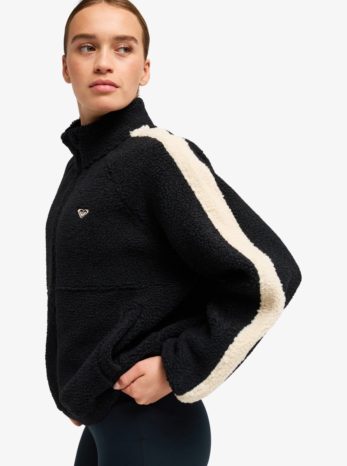 Roxy Fleecejacke »BOUNDLESHORT SLEEVE SPIRIT SOLID ZIP« für Erwachsene, aus Polyester