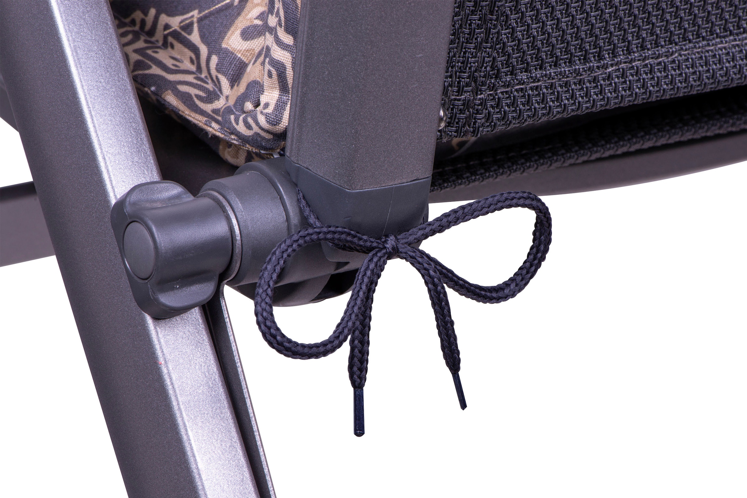 GO-DE Sesselauflage Ornamentstreifen grau - Maße BxLxH ca.: 50 cm x 100 cm x 7 cm