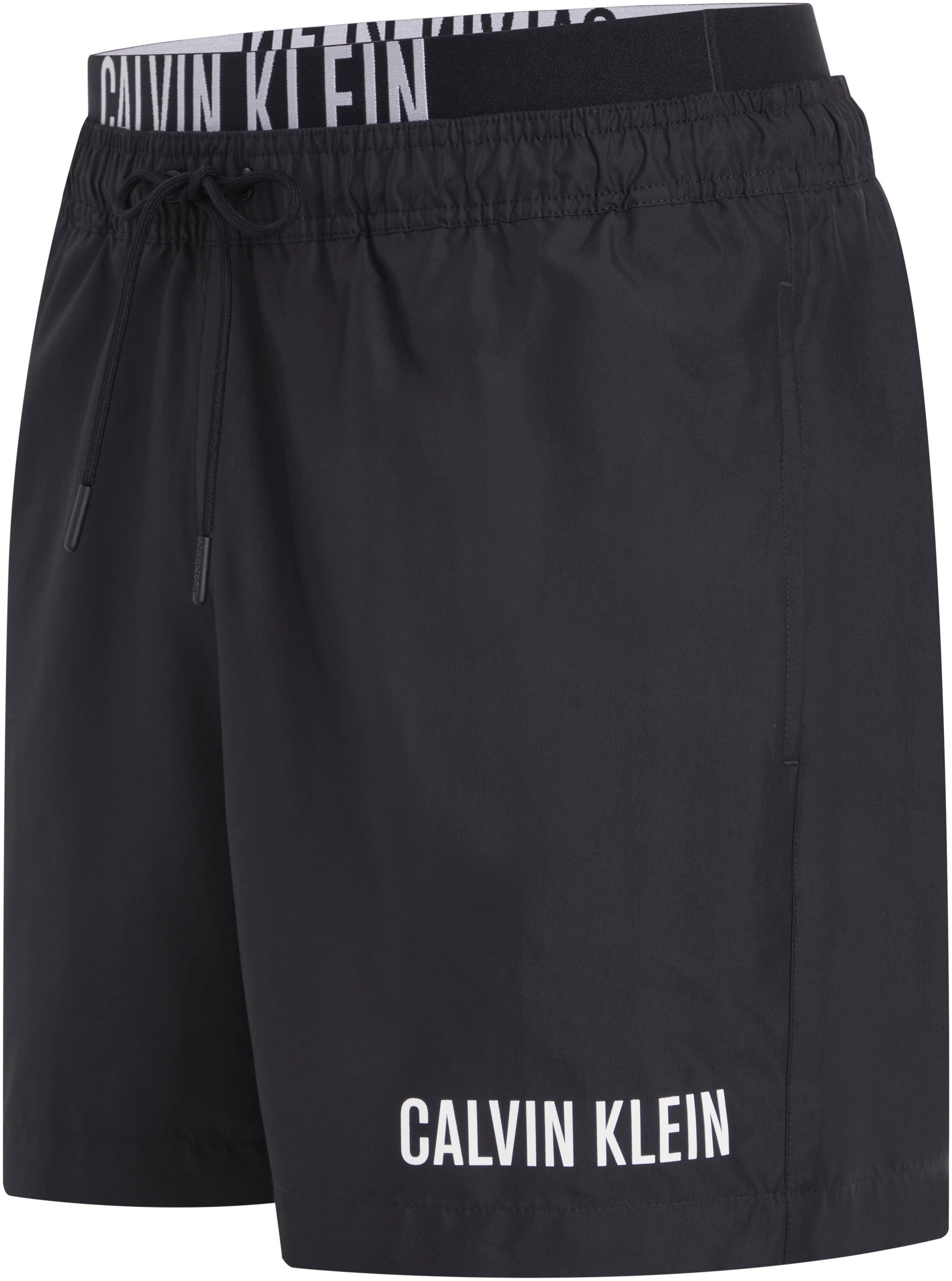 Calvin Klein Swimwear Badeshorts »MEDIUM DOUBLE WB«, mit doppeltem Bund