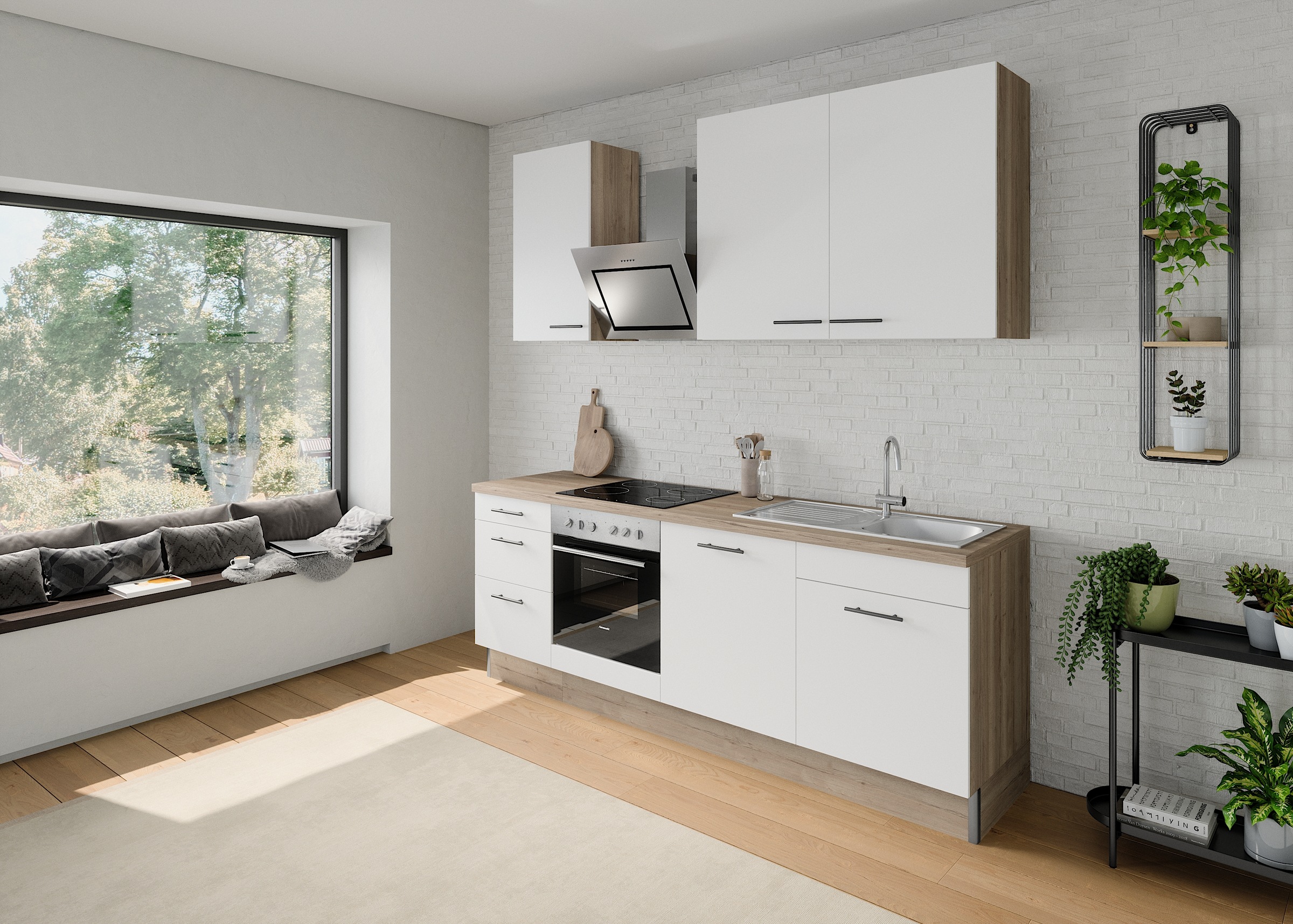 OPTIFIT Küchenzeile »Fiona«, Breite 230 cm, mit Hanseatic-E-Geräten in Premium oder Basic