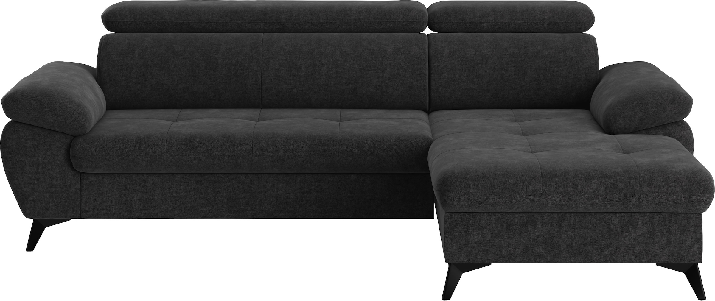 COTTA Ecksofa »Hudson L-Form«, inkl. verstellbare Kopfstützen, wählbar mit Bettfunktion und Stauraum