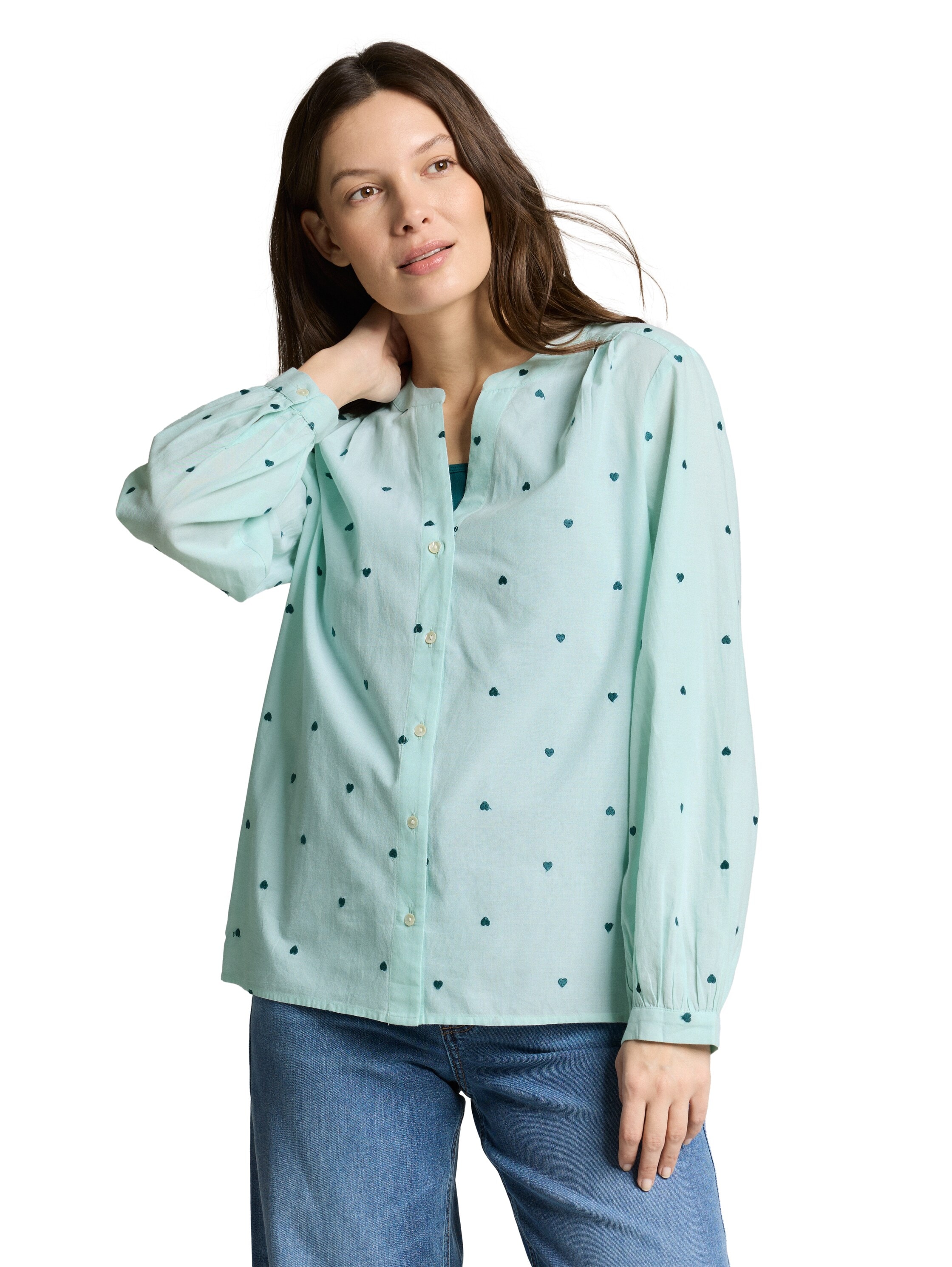 TOM TAILOR Klassische Bluse mit All-Over Print