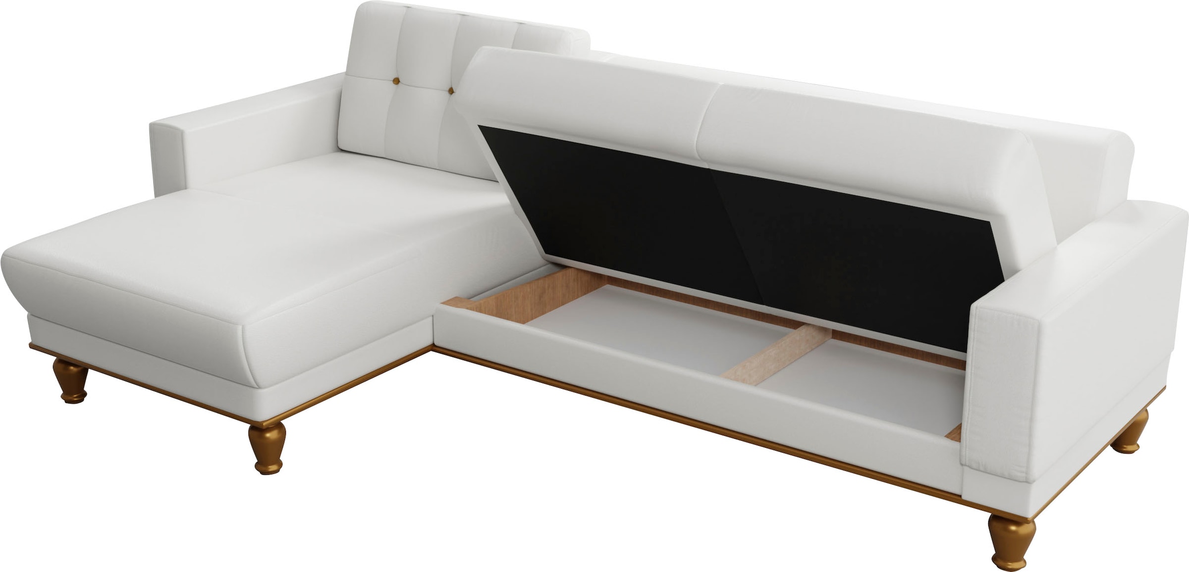 sit&more Ecksofa »Orient 5 L-Form«, mit Strass-Stein, wahlweise mit Bettfunktion und Bettkasten