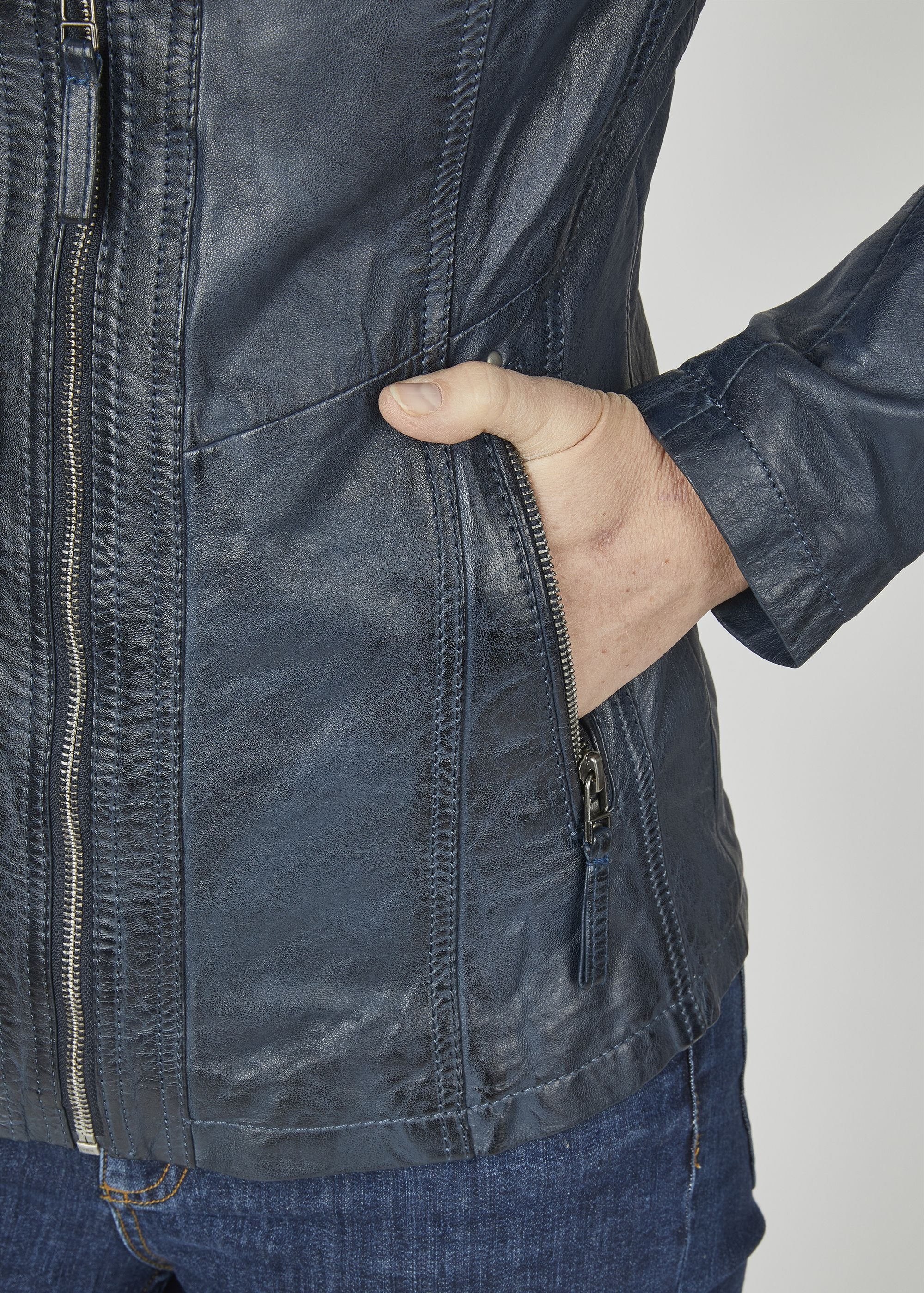 7eleven Bikerjacke »SEJOHANNA« ohne Kapuze mit Nieten