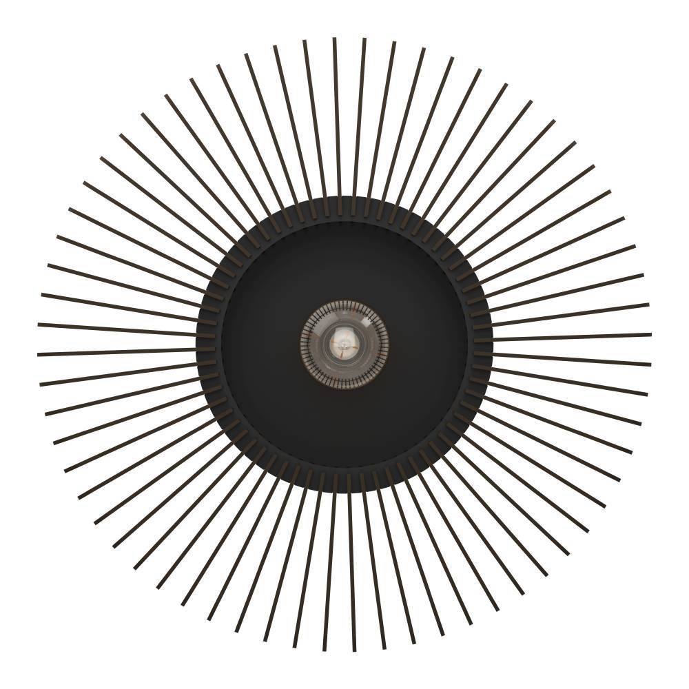 EGLO Deckenleuchte »PALOMBAIA«, 1 flammig, Leuchtmittel E27 | ohne Leuchtmittel, Deckenlampe, Wohnzimmerlampe aus Holz in Schwarz, E27 Fassung, Ø 50 cm