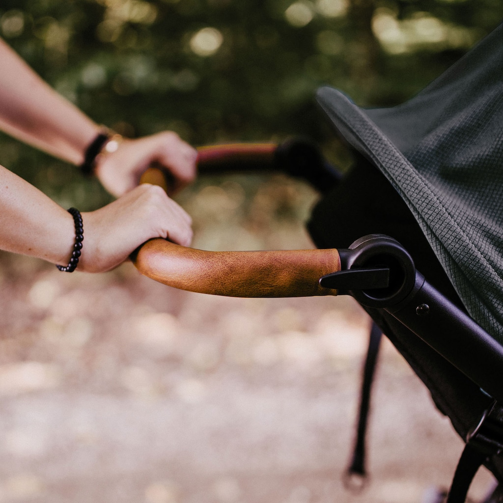 Gesslein Kinder-Buggy »Smiloo Happy +, schwarz/cognac, stahlgrau«, mit Einhand-Faltmechanismus; Kinderwagen