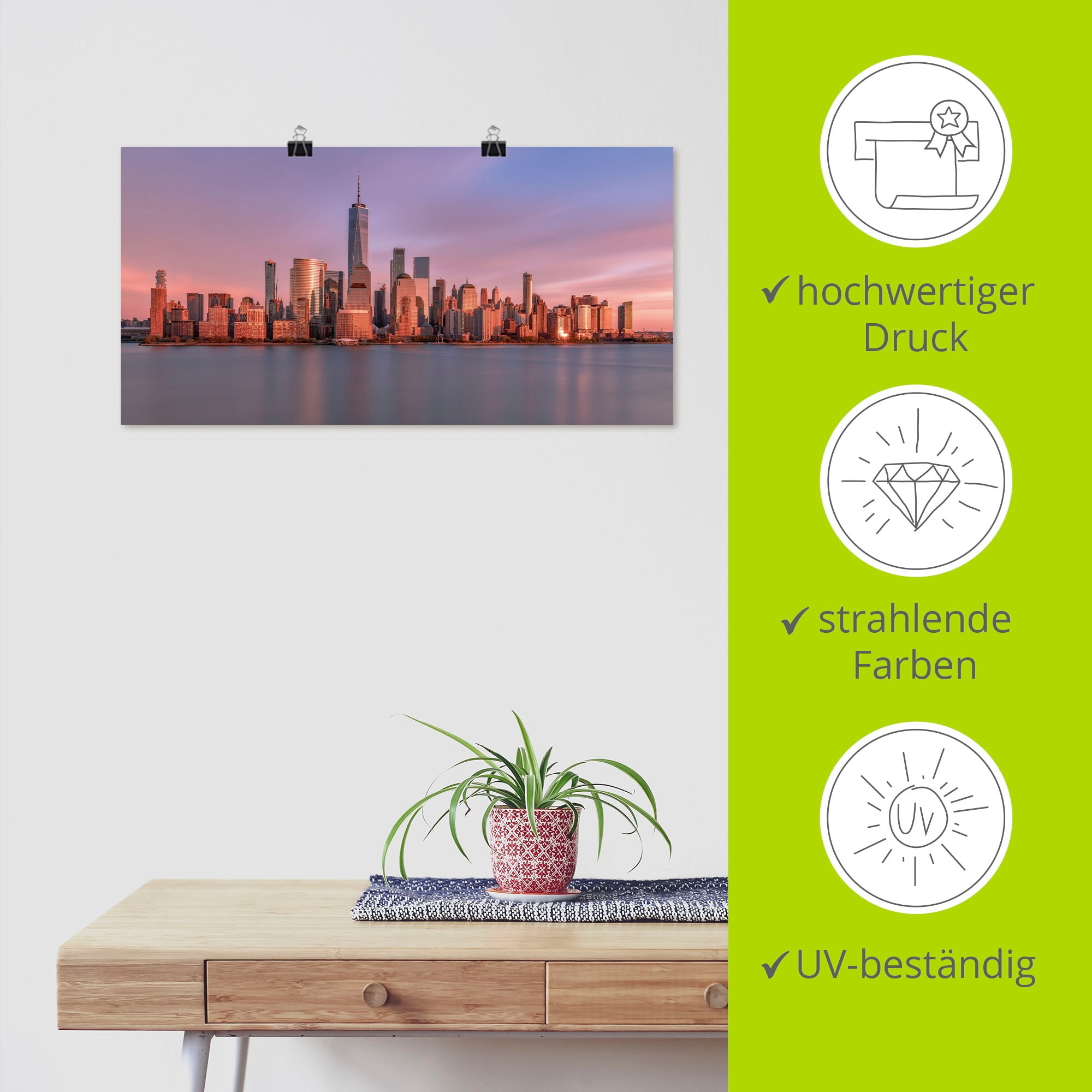 Artland Wandbild »New York City«, New York, (1 St.), als Leinwandbild, Poster in verschied. Größen
