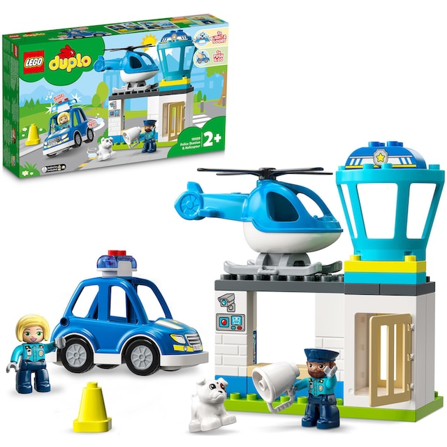 LEGO® Konstruktionsspielsteine »Polizeistation mit Hubschrauber (10959),  LEGO® DUPLO«, (40 St.), mit Sirene und Licht; Made in Europe bei Universal. at
